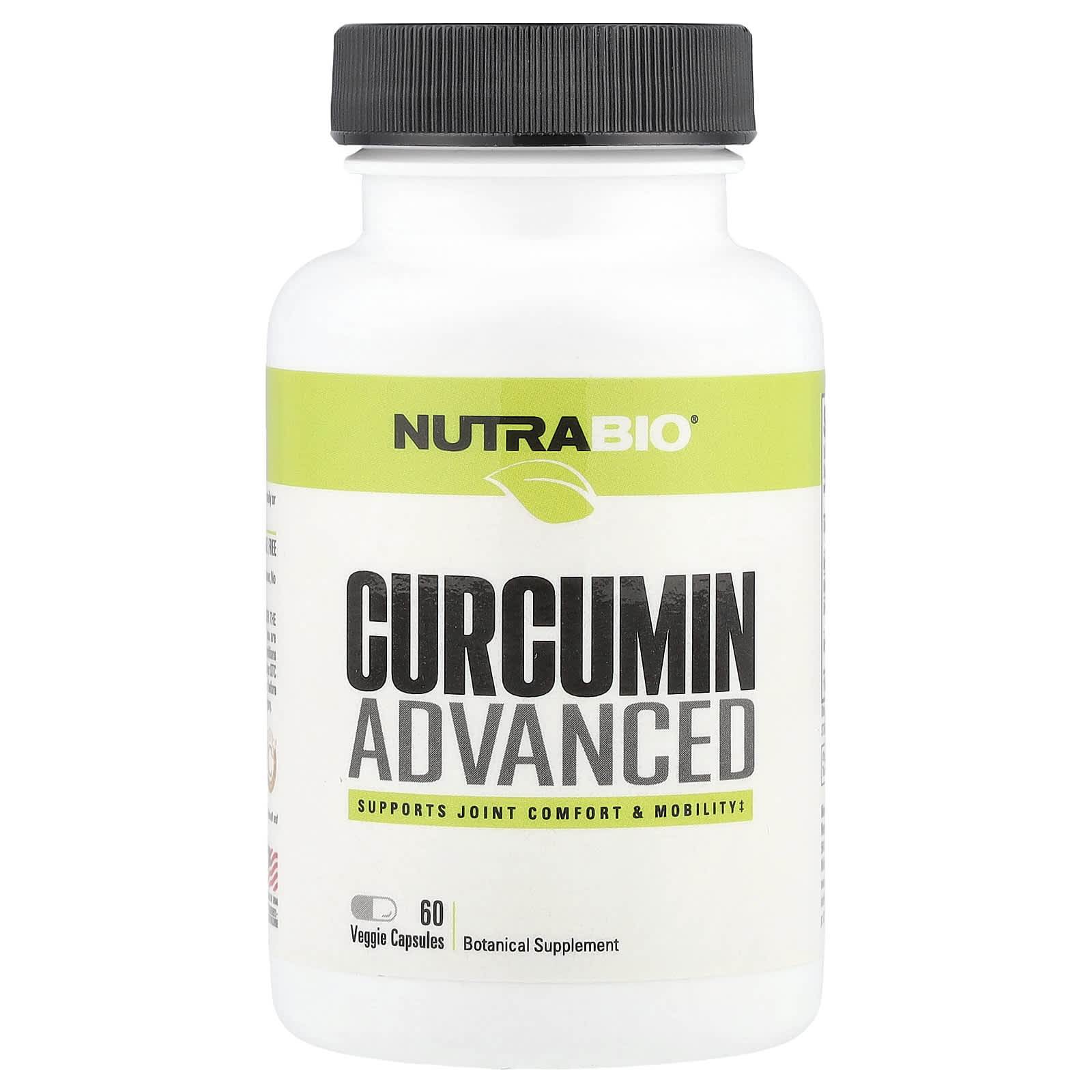NutraBio, Curcumin Advanced, 60 Veggie Capsules - Image 1