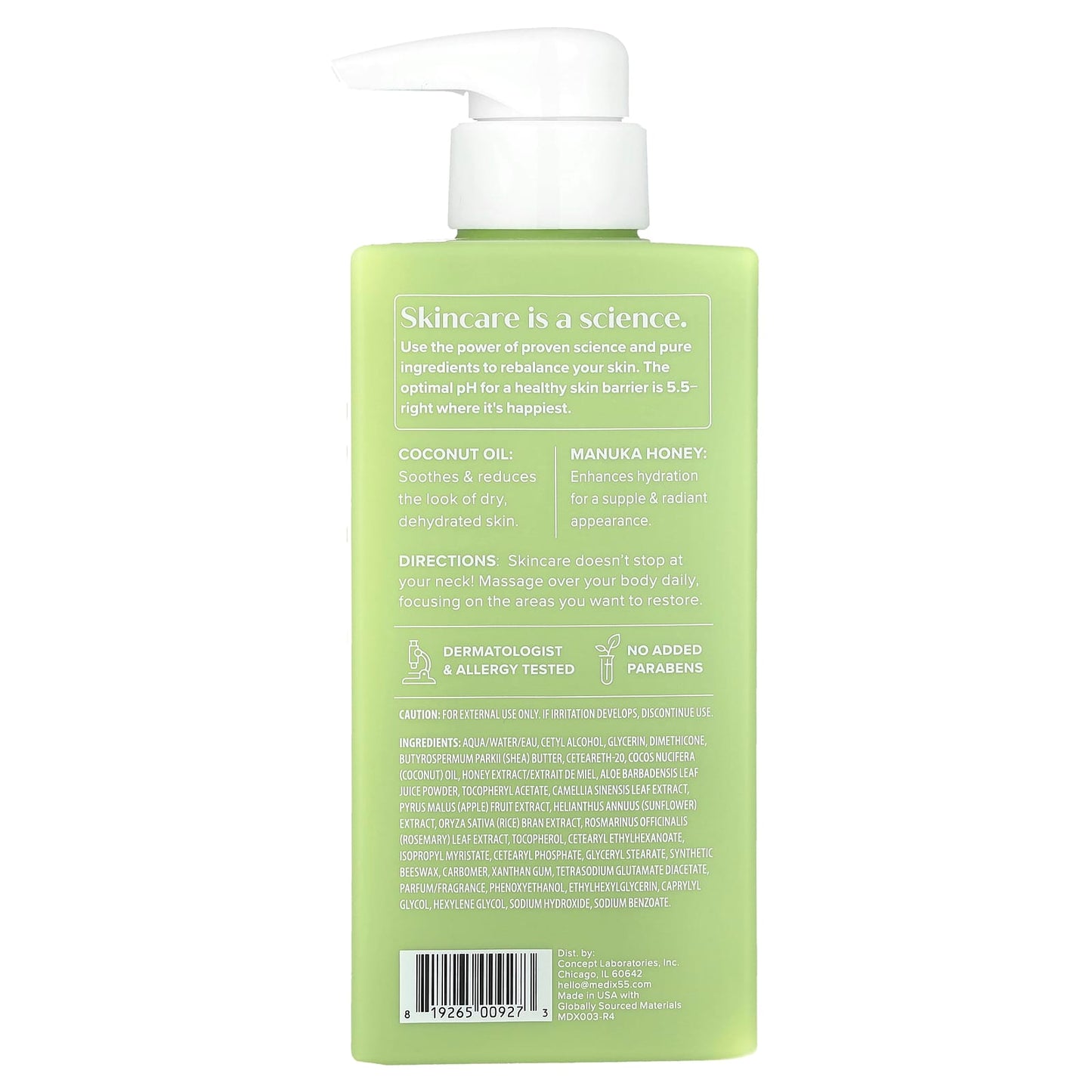 Medix 5.5, Body Treatment Cream, Coconut Oil + Manuka Honey, 15 fl oz (444 ml) - Image 2