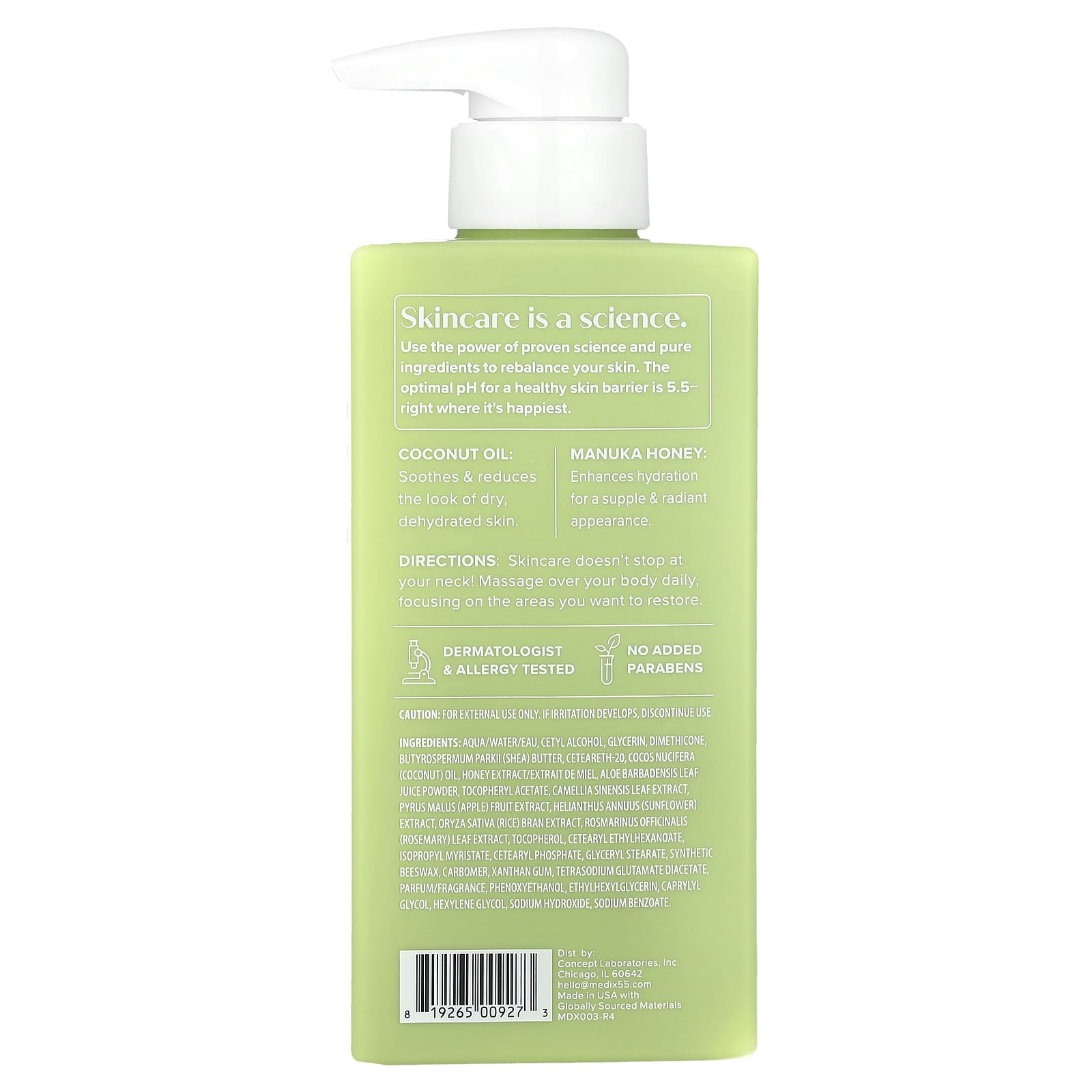 Medix 5.5, Body Treatment Cream, Coconut Oil + Manuka Honey, 15 fl oz (444 ml) - Image 2