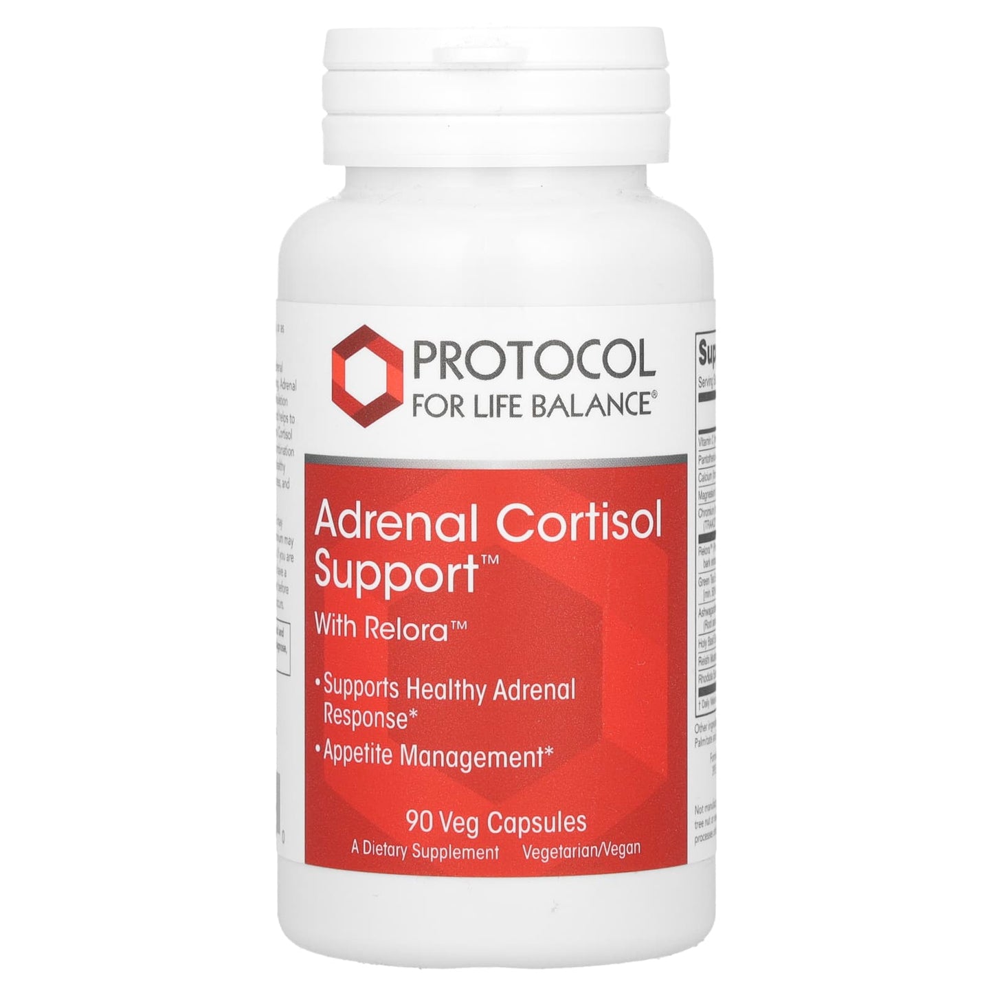 Protocol for Life Balance, Adrenal Cortisol Support with Relora, 90 Veg Capsules - Image 1