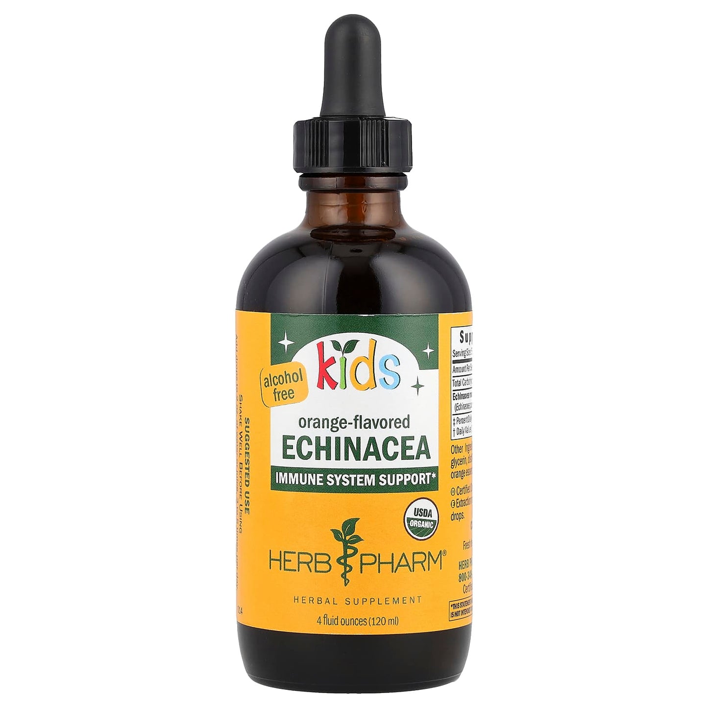 Herb Pharm USDA Organic Kids Echinacea Supplement - Alcohol-Free, 4 fl oz - Image 1