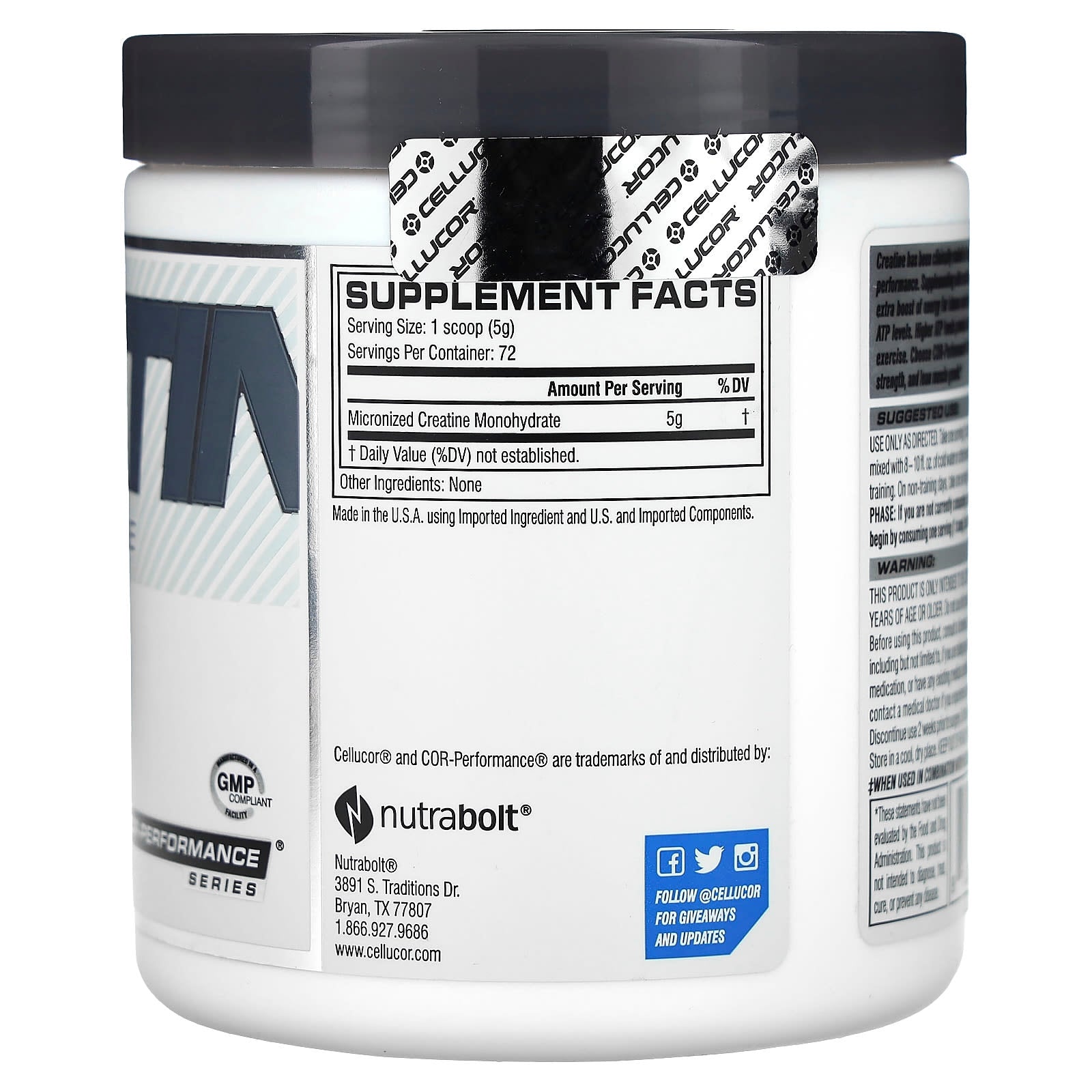 Boost Strength & Lean Muscle with Unflavored Creatine by Cellucor - Image 2
