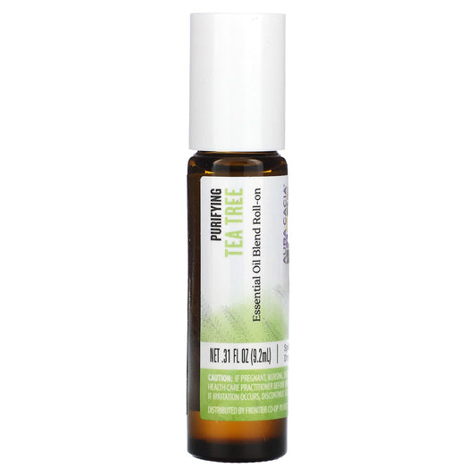 Aura Cacia Tea Tree Essential Oil Roll-On, 0.31 fl oz - Natural Skin Care - Image 1