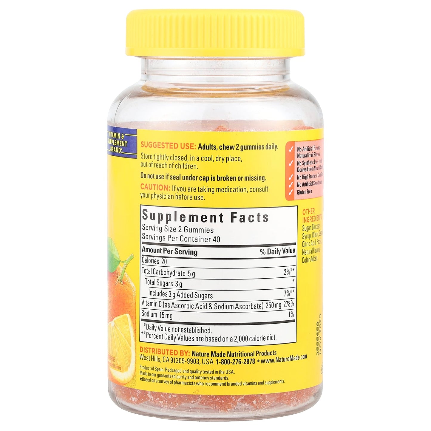 Nature Made, Vitamin C Gummies, Tangerine, 80 Gummies (125 mg per Gummy) - Image 2