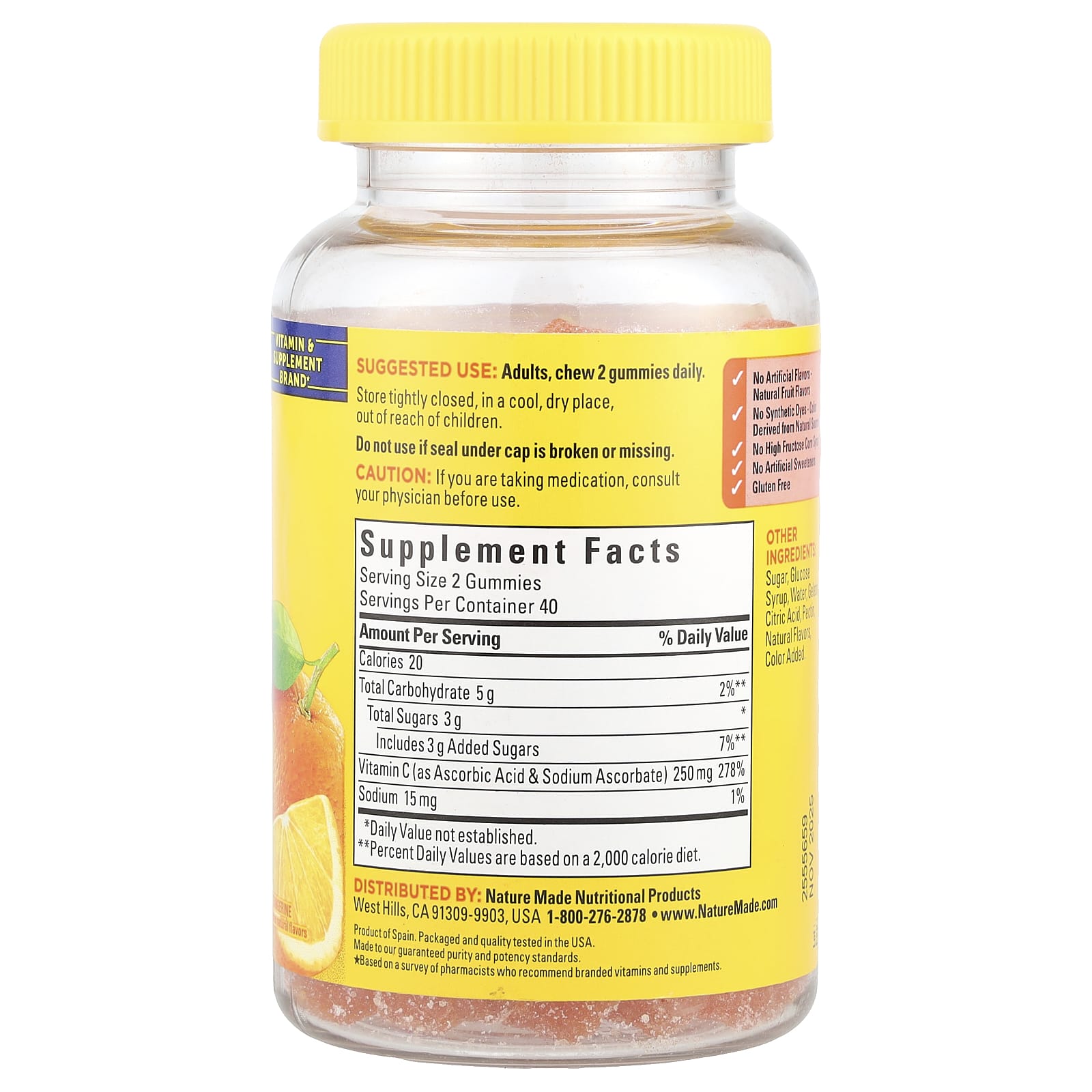 Nature Made, Vitamin C Gummies, Tangerine, 80 Gummies (125 mg per Gummy) - Image 2