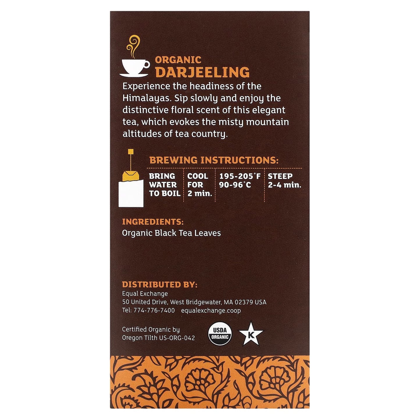 Equal Exchange USDA Organic Fair Trade Darjeeling Black Tea - Image 2