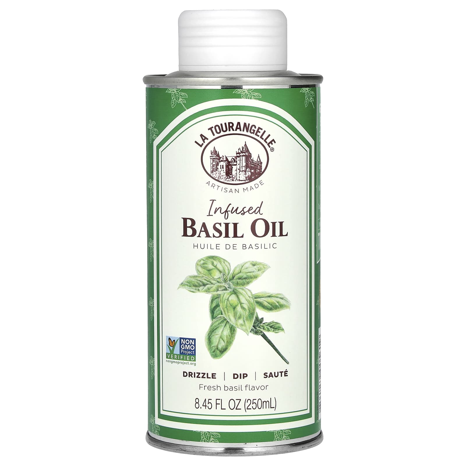 La Tourangelle, Infused Basil Oil, 8.45 fl oz (250 ml) - Image 1