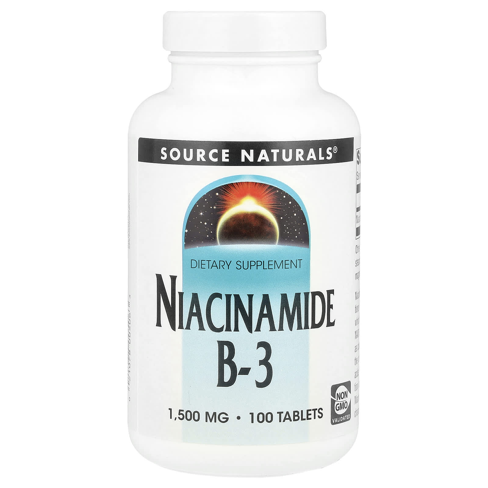 Source Naturals, Niacinamide B-3, 1,500 mg, 100 Tablets - Image 1