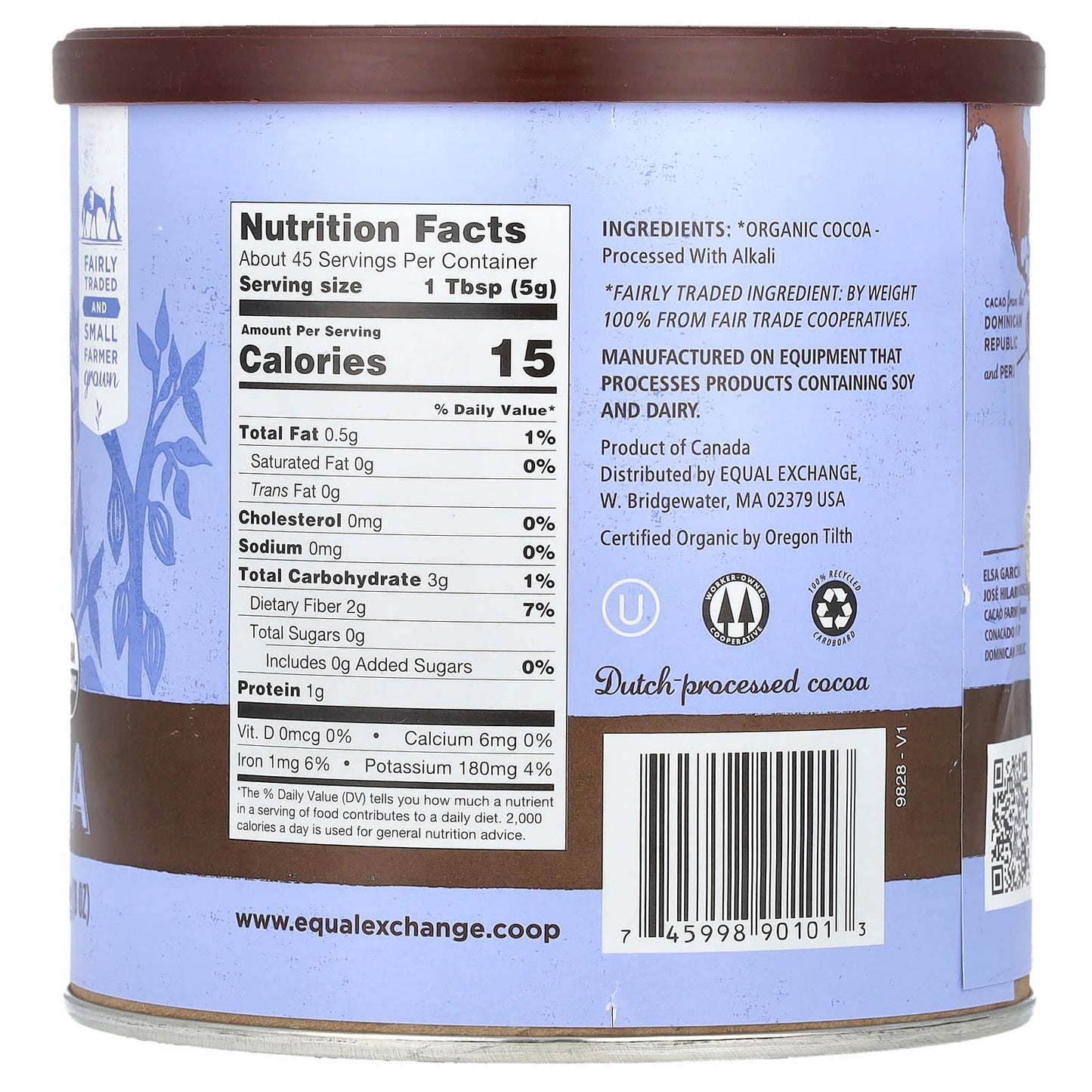 Fair Trade Organic Baking Cocoa by Equal Exchange, 8 oz - Image 2