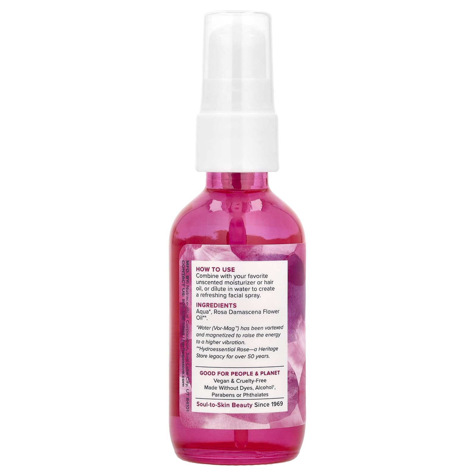 Heritage Store Rosewater Refreshing Concentrate, 2 fl oz (59 ml) - Image 2