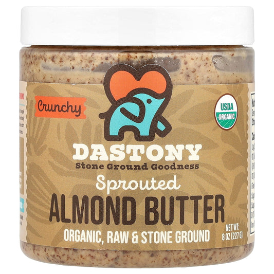 USDA Organic Sprouted Almond Butter by Dastony, 8 oz (227 g) - Image 1