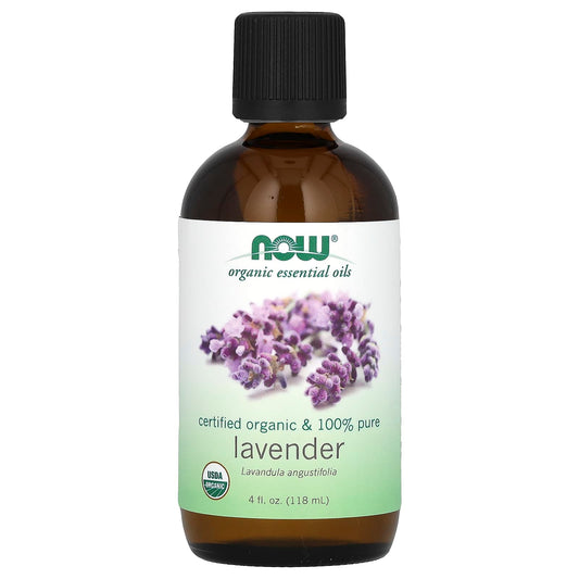 NOW Foods, Organic Essential Oils,  Lavender, 4 fl oz (118 ml) - Image 1
