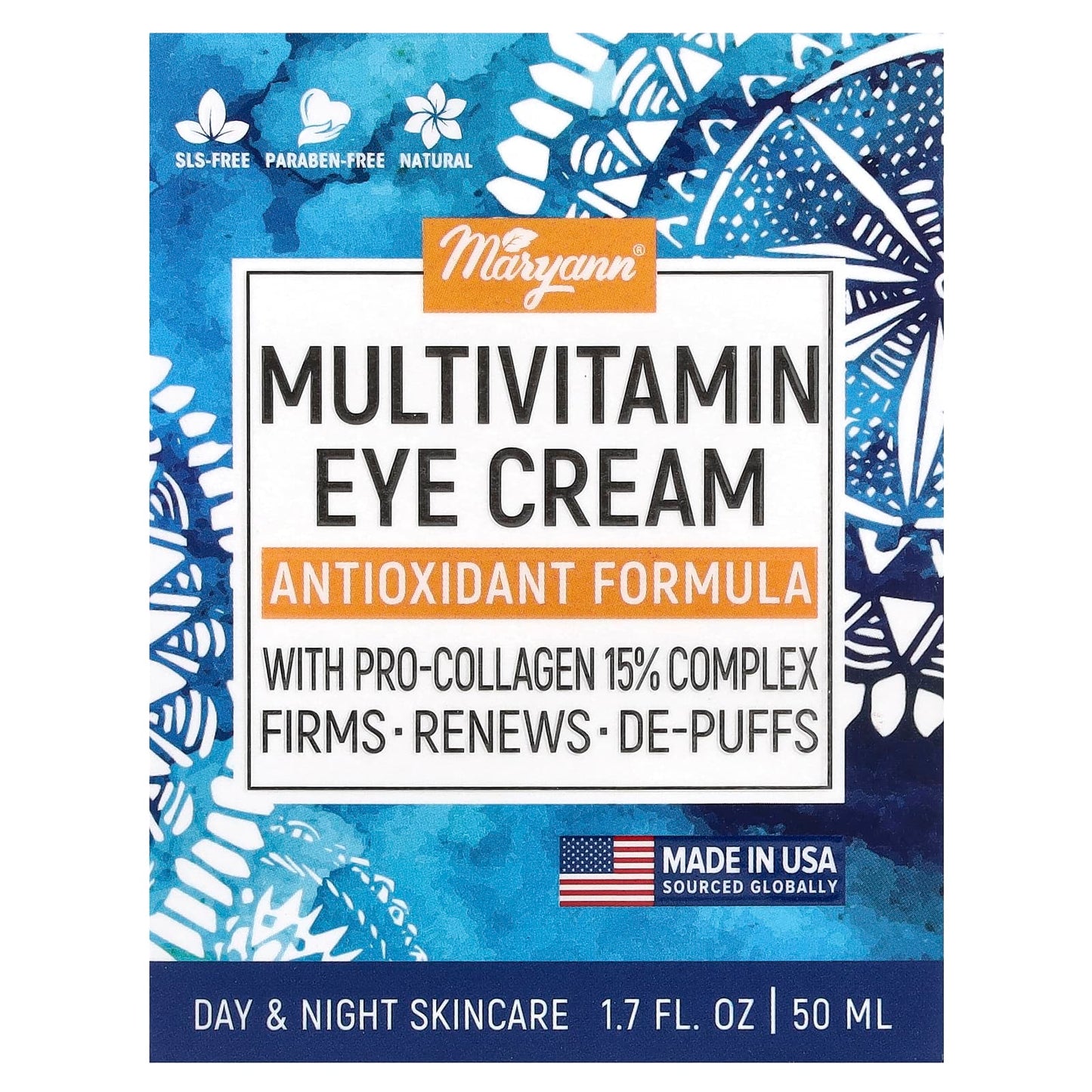 MaryAnn Organics, Multivitamin Eye Cream, Antioxidant Formula , 1.7 fl oz (50 ml) - Image 2