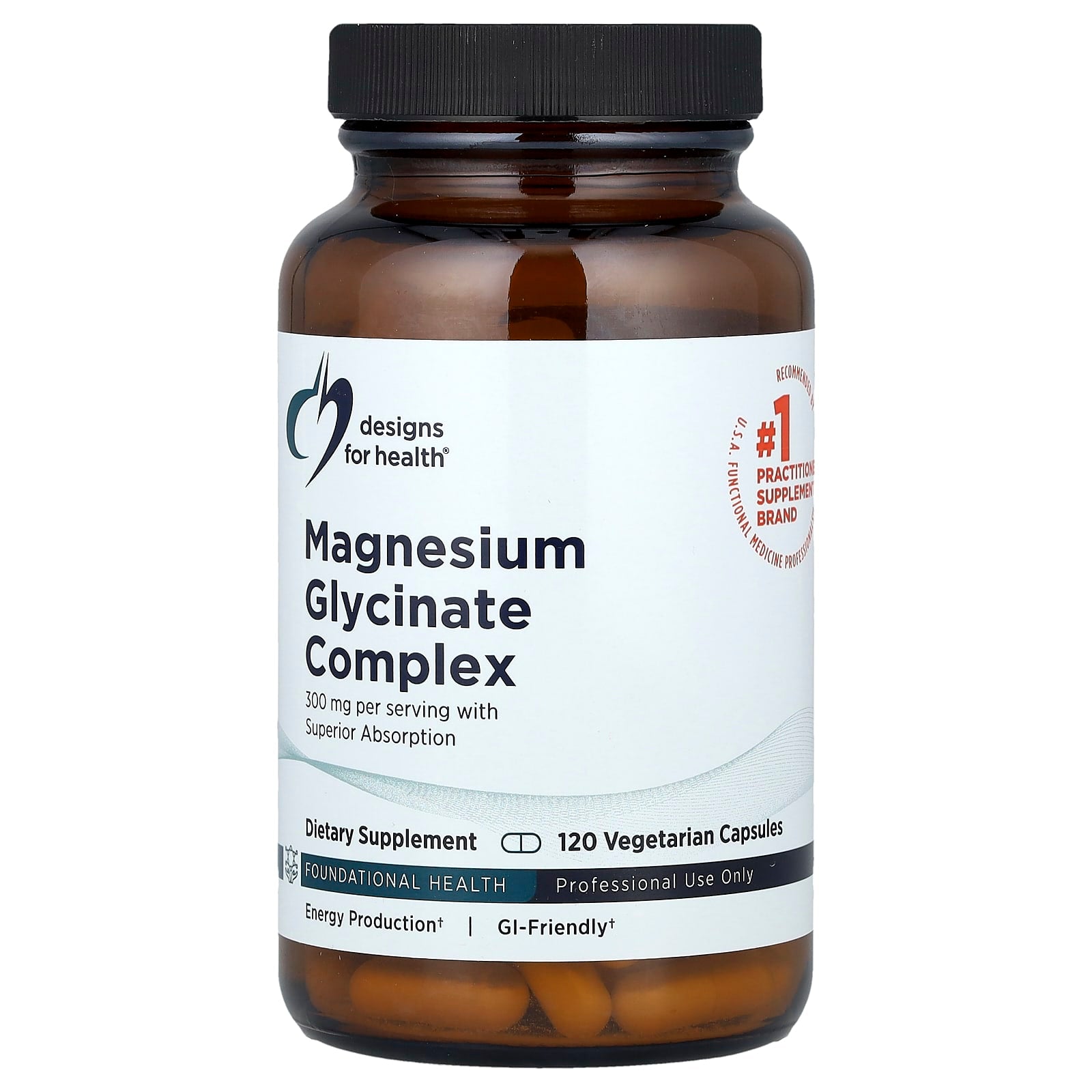 Magnesium Glycinate Complex for Optimal Energy and Health - 120 Vegan Capsules - Image 1
