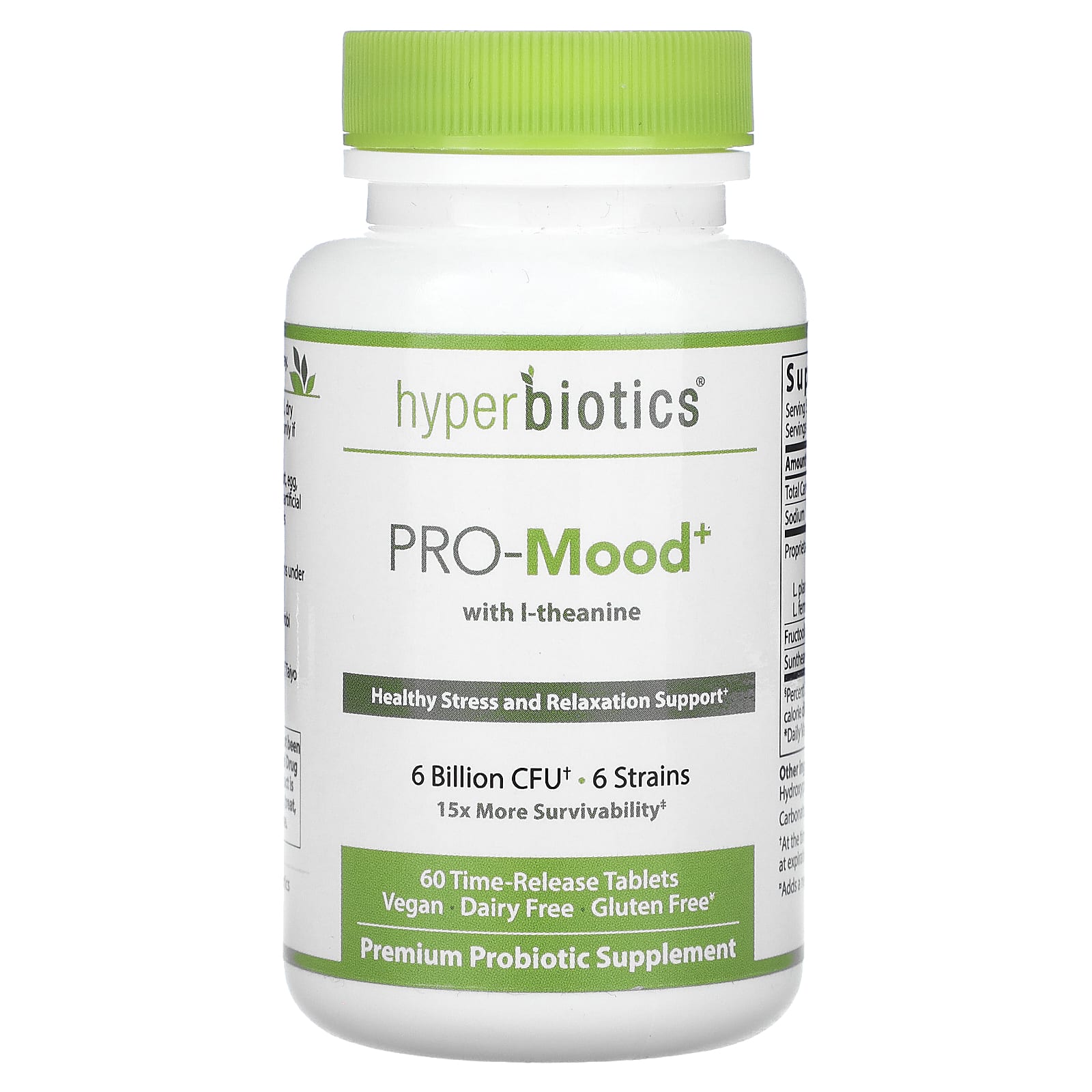 Pro-Mood with L-Theanine & 6 Billion CFU, Time-Release Probiotic Tablets - Image 1