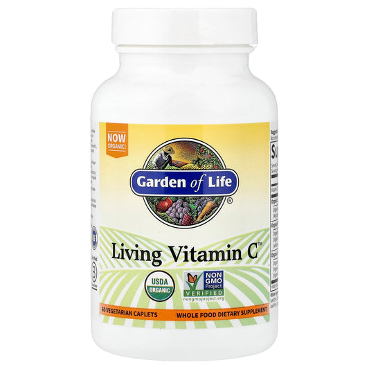 Organic Vitamin C Supplement by Garden of Life - 60 Caplets - Image 1