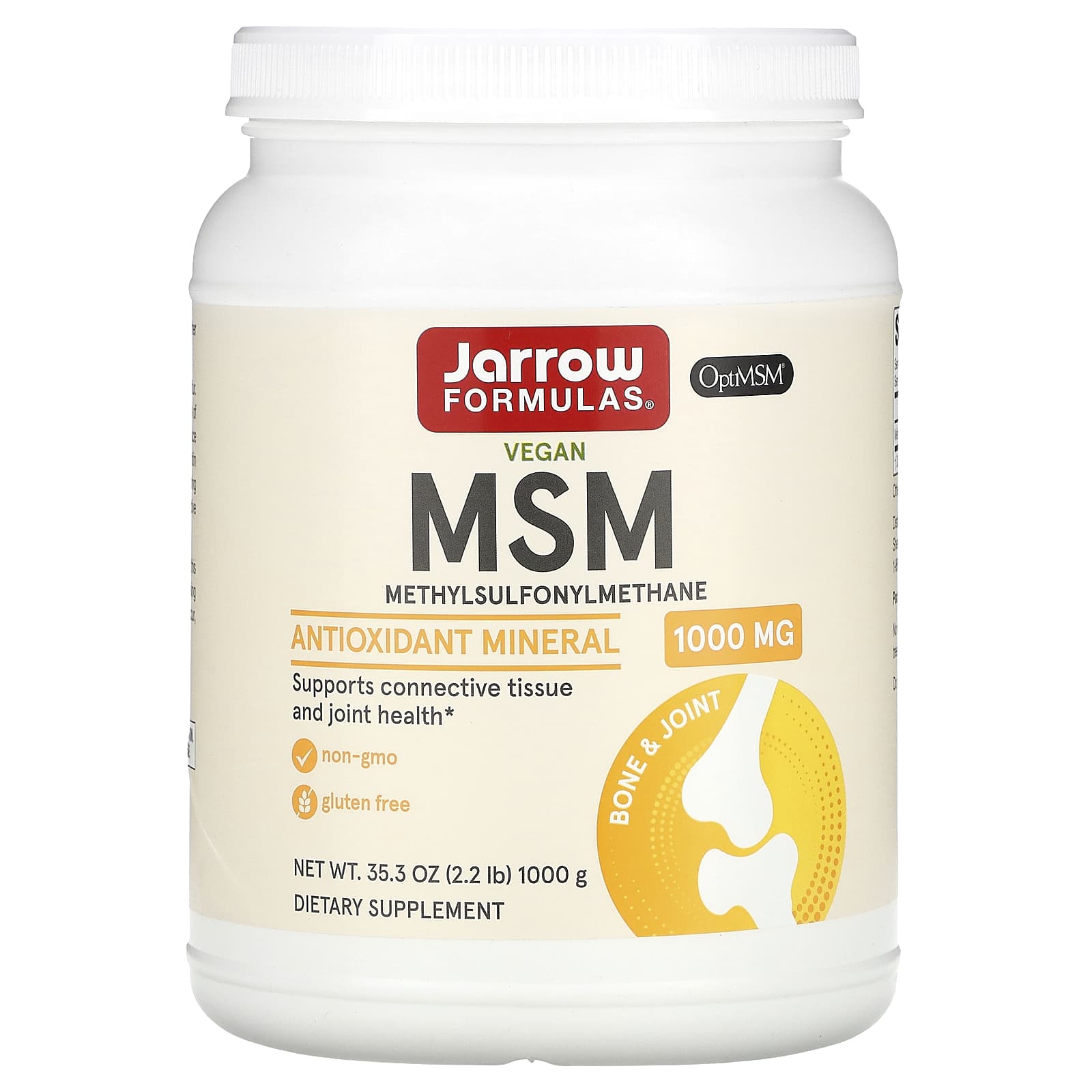 Jarrow Formulas MSM Powder, 1000g | Joint & Connective Tissue Support - Image 1