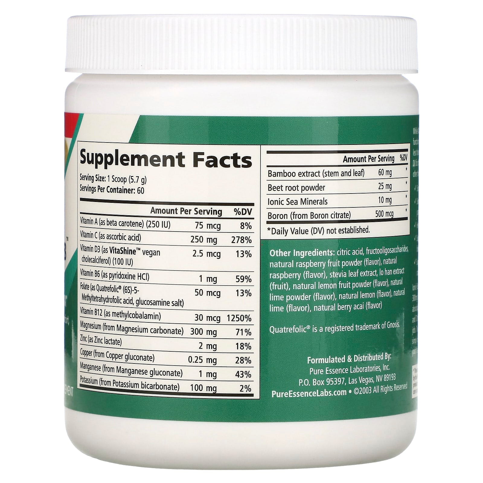 Pure Essence, Ionic-Fizz, Magnesium Plus, Raspberry Lemonade, 12.06 oz (342 g) - Image 2