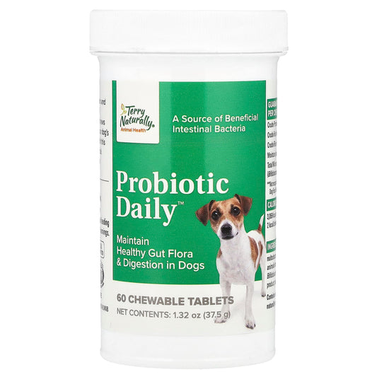 Terry Naturally, Probiotic Daily™, For Dogs, 60 Chewable Tablets, 1.32 oz (37.5 g) - Image 1