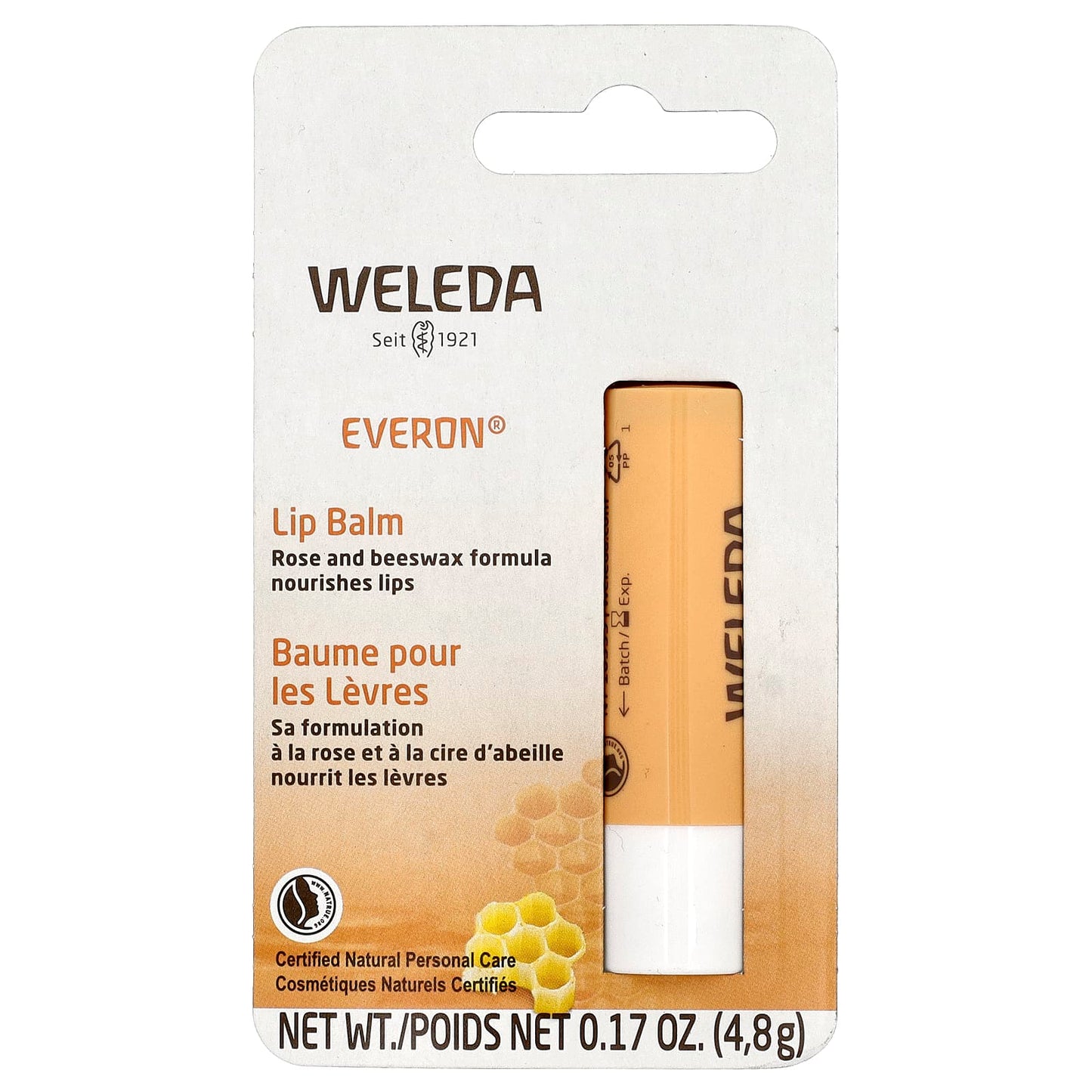 Weleda, Everon®, Lip Balm, Rose & Beeswax, 0.17 oz (4.8 g) - Image 2