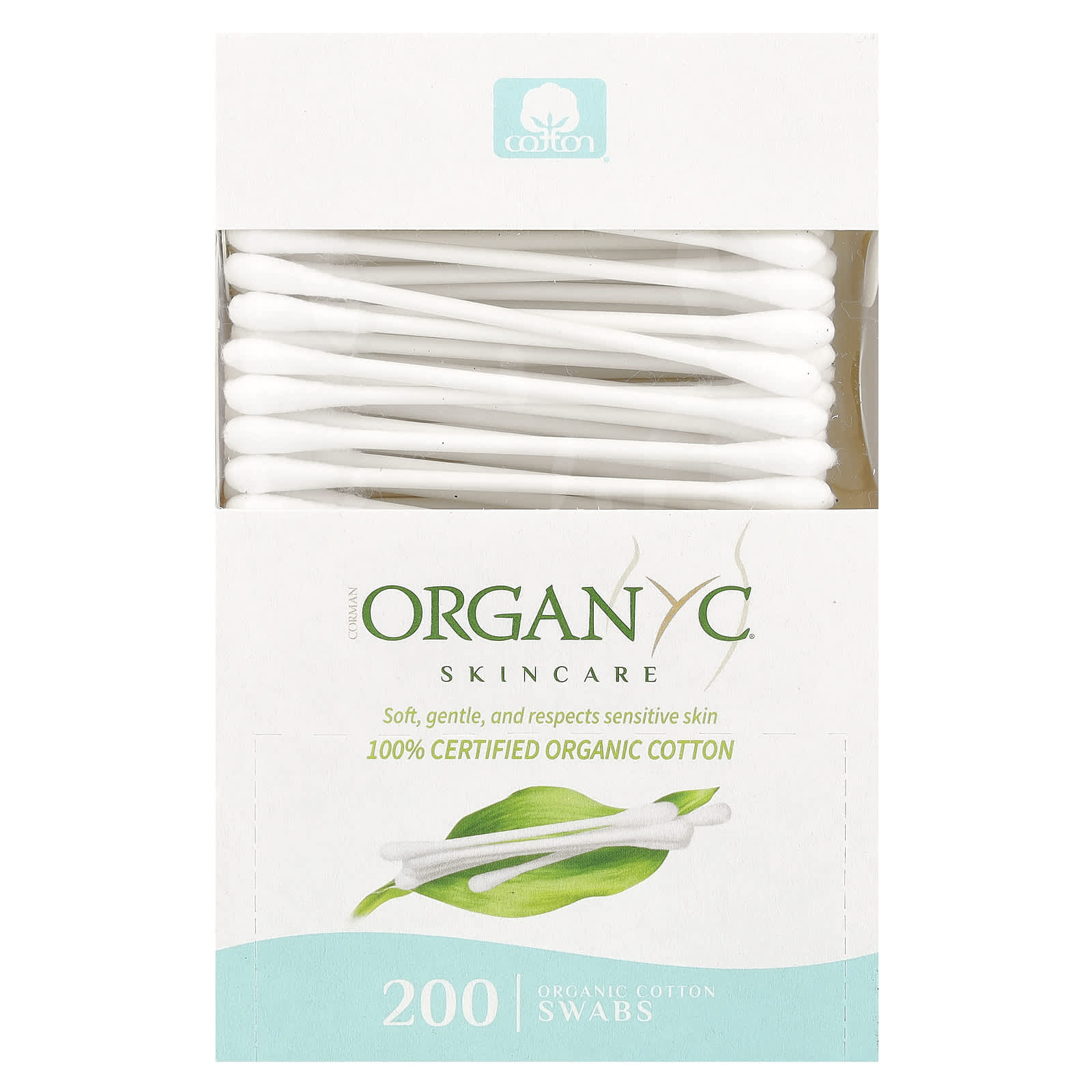 Organyc, Organic Cotton Swabs, 200 Swabs - Image 1