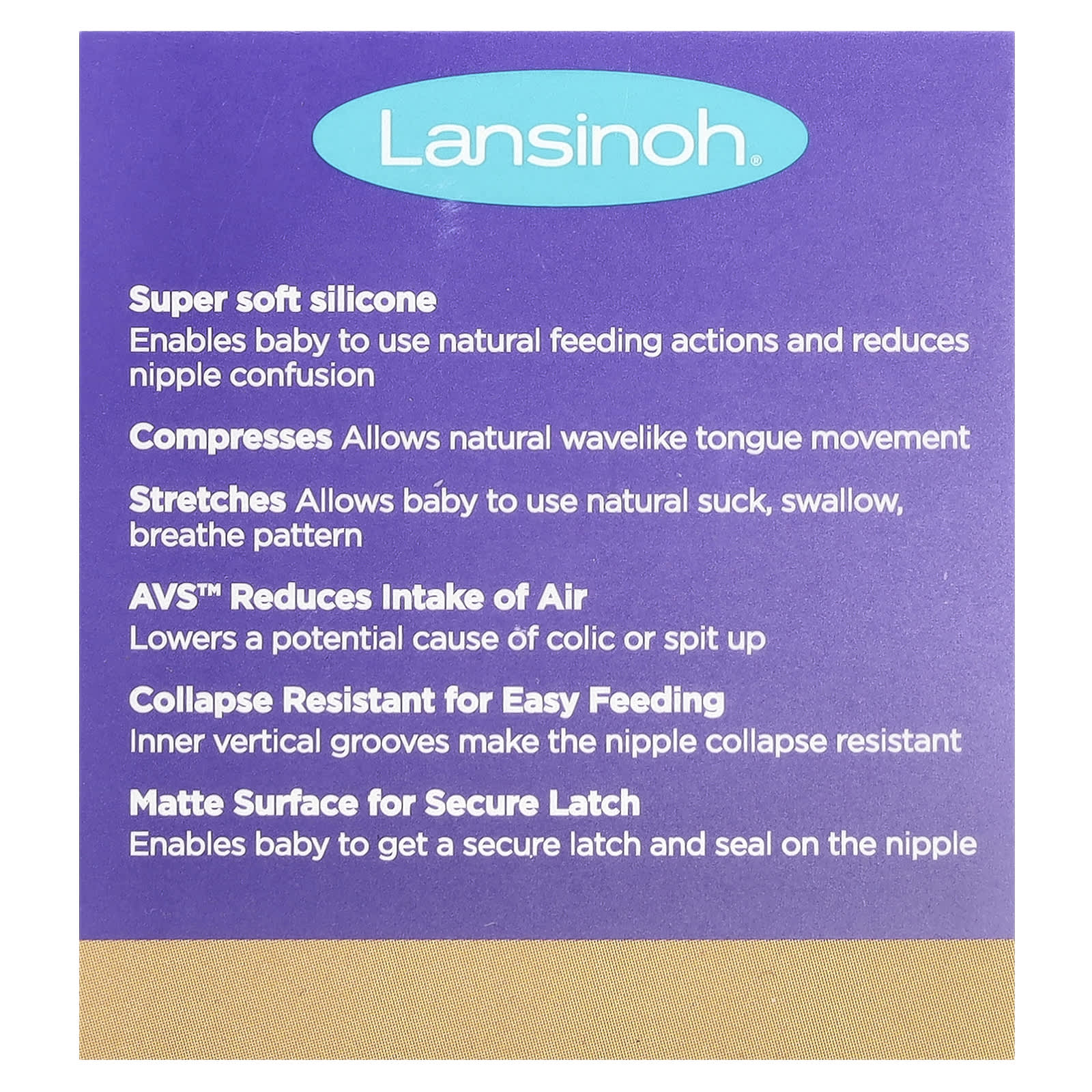 Lansinoh, NaturalWave® Nipples, Slow Flow, 2 Nipples - Image 2