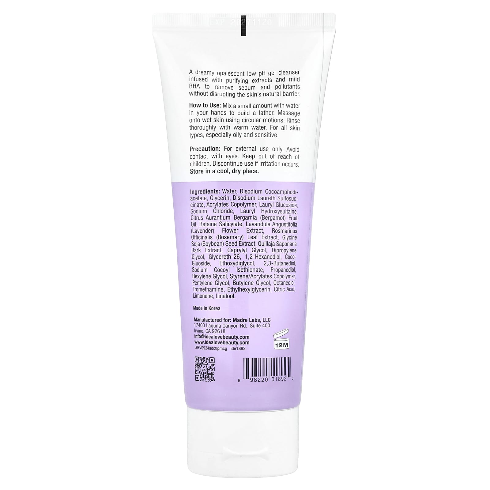 Idealove Low pH Mystical Cleansing Gel for Sensitive Skin - Image 2
