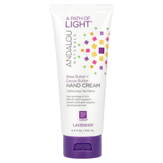 Andalou Naturals - Lavender Shea & Cocoa Hand Cream, 3.4 fl oz - Image 1