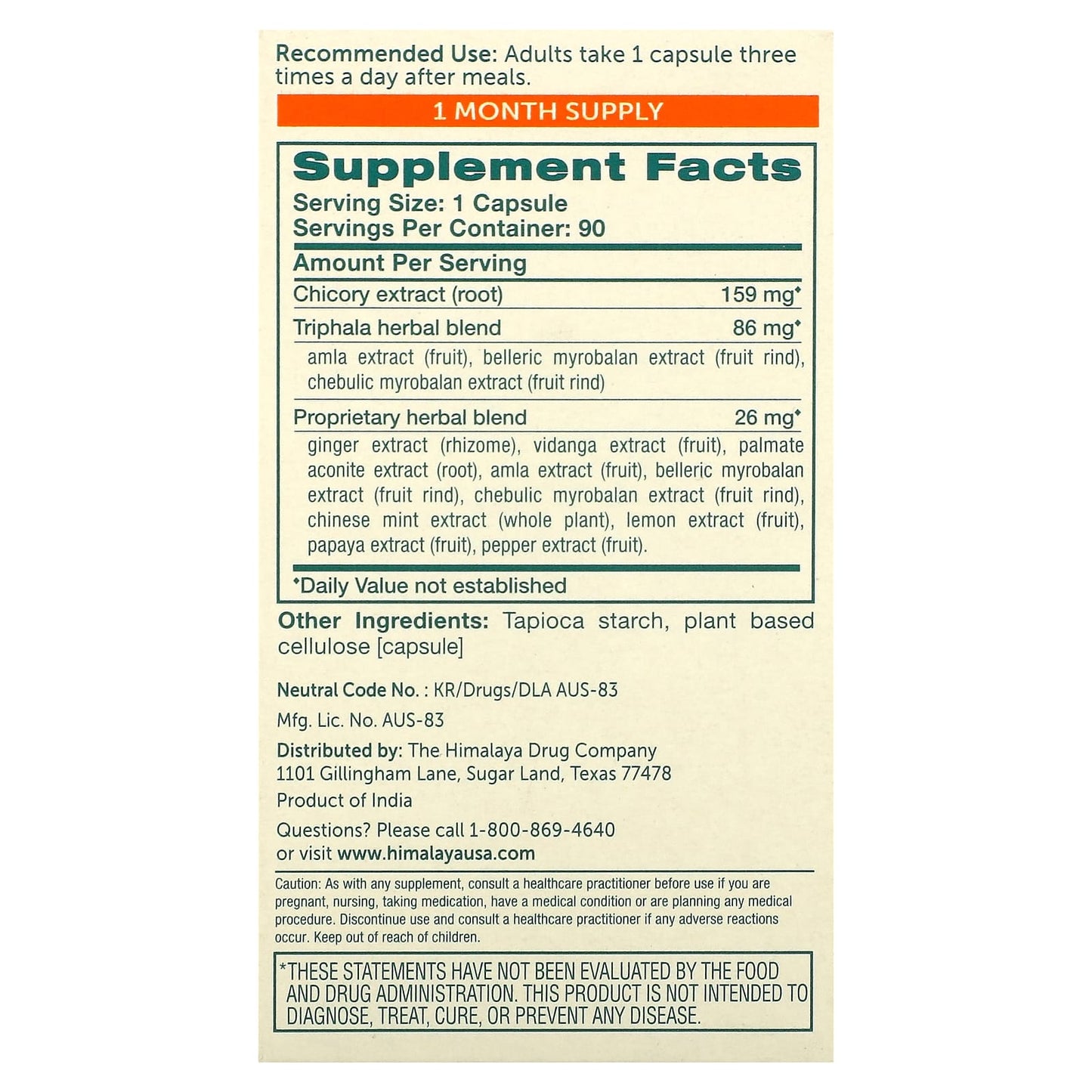 Himalaya FlorAvani Probiotic Supplement 90 Capsules | Digestive Health - Image 2