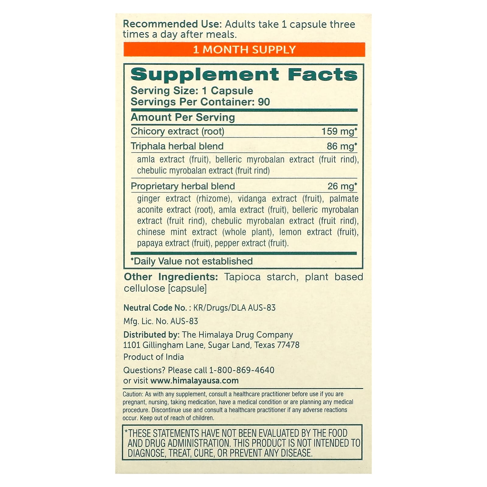 Himalaya FlorAvani Probiotic Supplement 90 Capsules | Digestive Health - Image 2