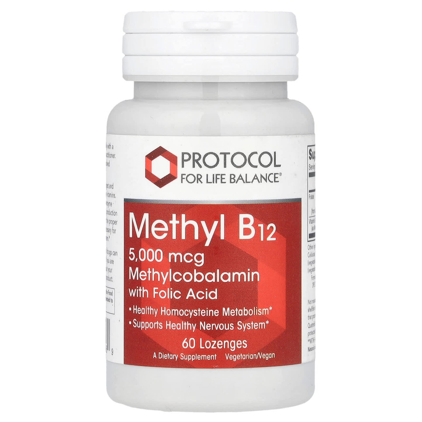 Protocol for Life Balance, Methyl B12, 5,000 mcg, 60 Lozenges - Image 1
