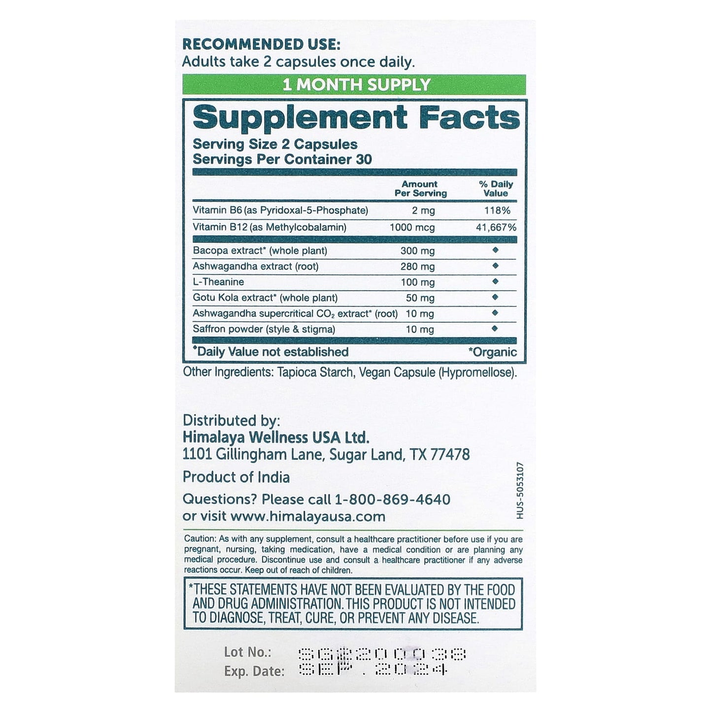 Say Goodbye to Brain Fog with Himalaya Hello Alert Mind - 60 Vegan Capsules - Image 2