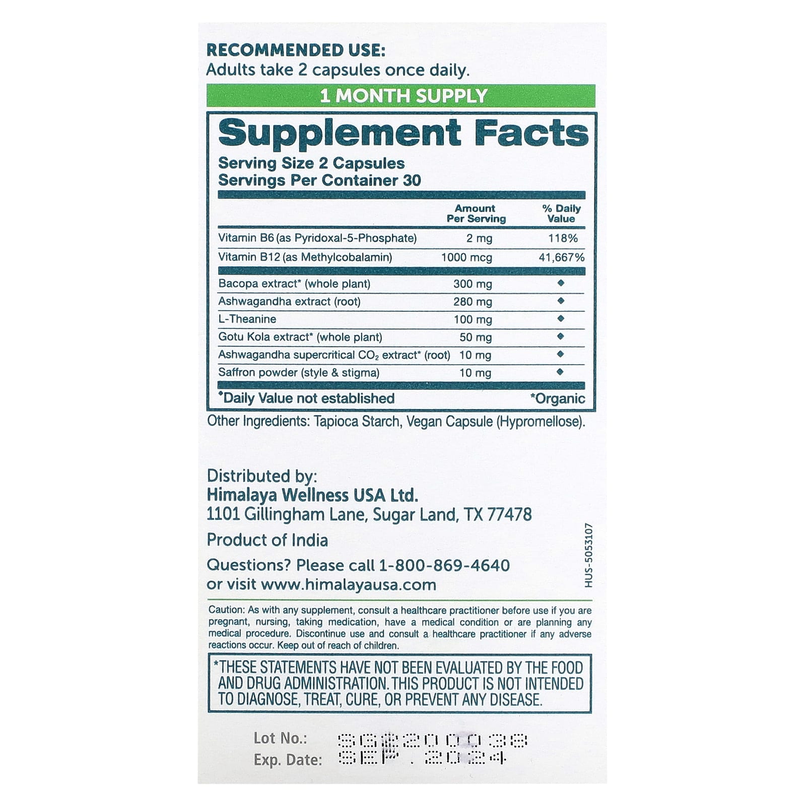 Say Goodbye to Brain Fog with Himalaya Hello Alert Mind - 60 Vegan Capsules - Image 2
