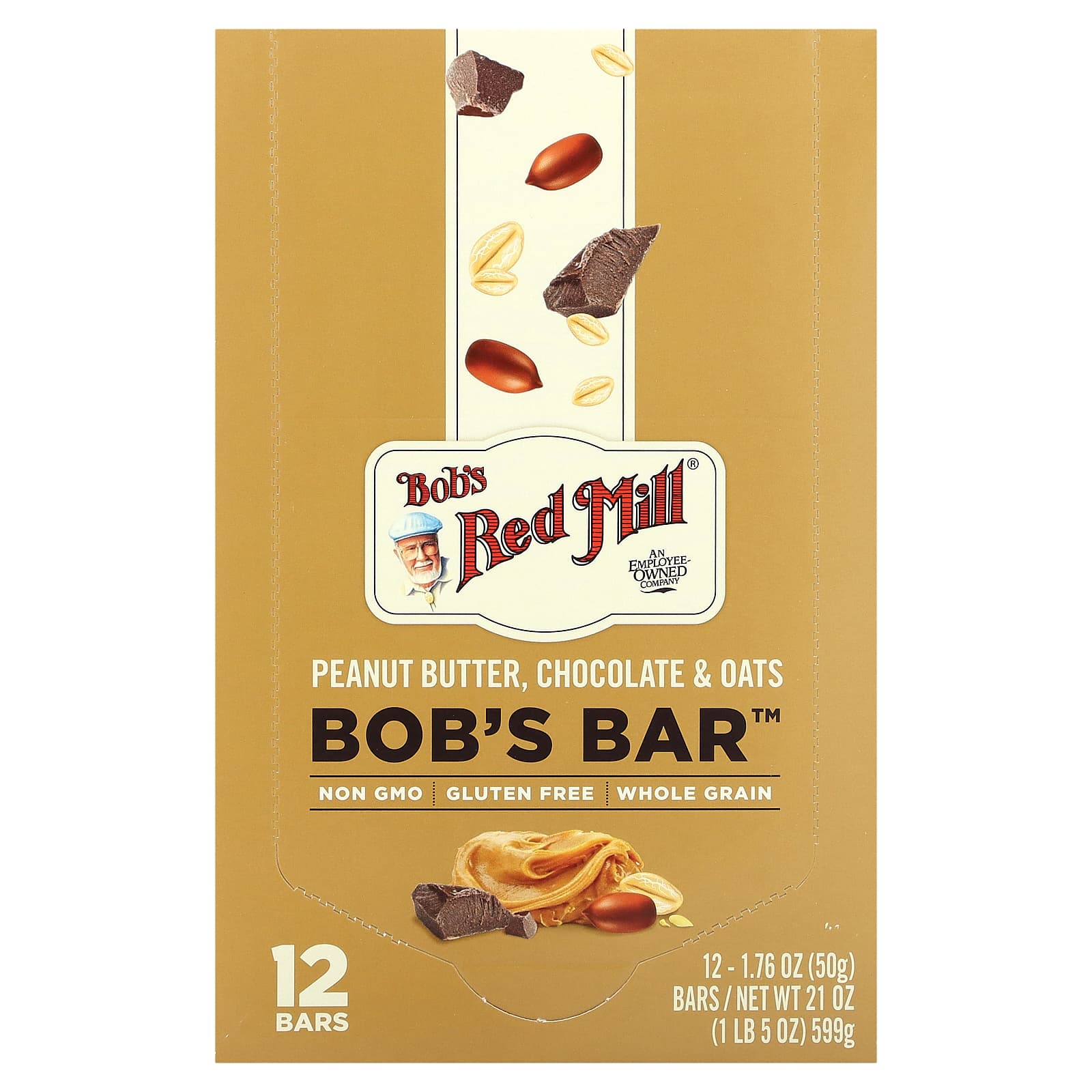Gluten-Free Oat Bars with Peanut Butter and Chocolate by Bob's Red Mill - Image 1