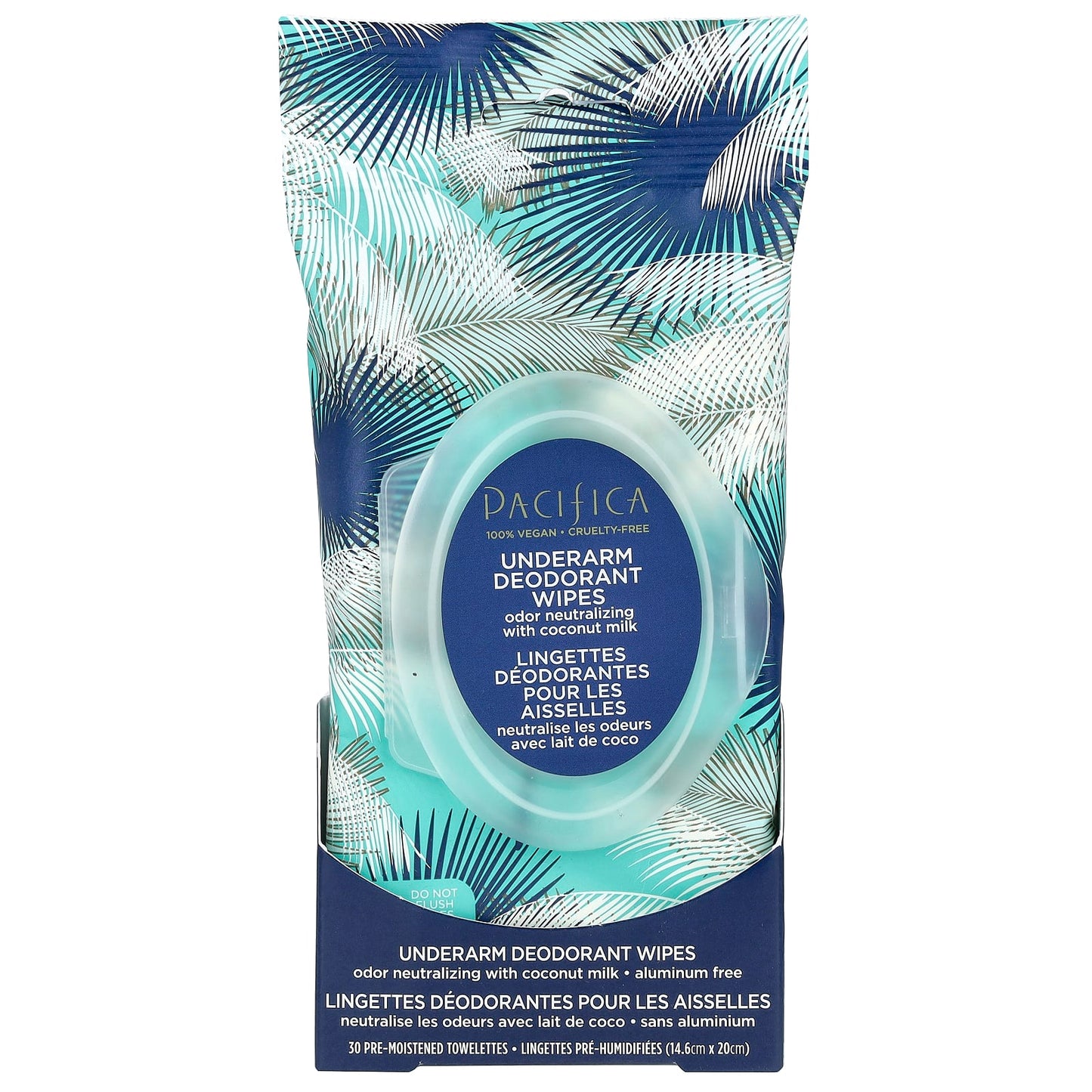 Pacifica, Underarm Deodorant Wipes with Coconut Milk, 30 Pre-Moistened Towelettes - Image 2