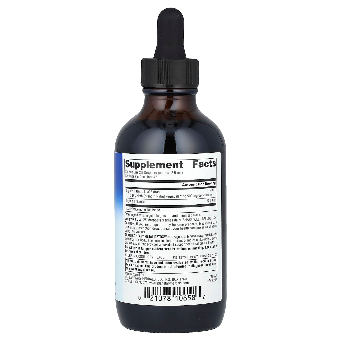 Planetary Herbals, Cilantro Heavy Metal Detox™ with Chlorella, 4 fl oz (118.28 ml) - Image 2