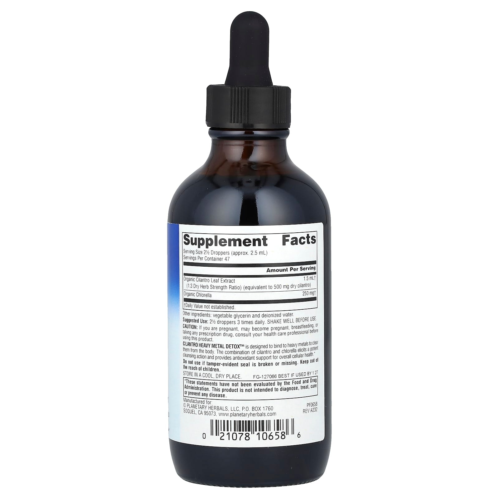 Planetary Herbals, Cilantro Heavy Metal Detox™ with Chlorella, 4 fl oz (118.28 ml) - Image 2