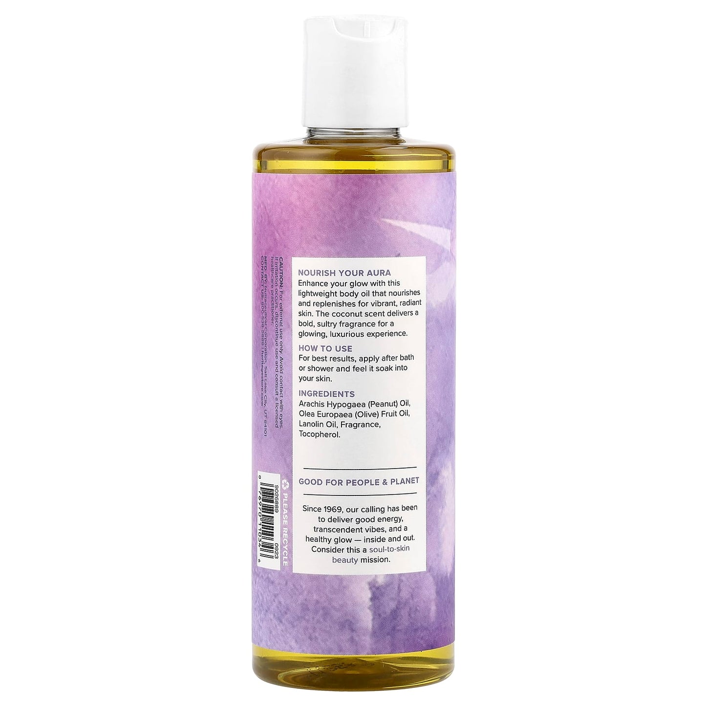 Heritage Store Aura Glow Coconut Body Oil 8 fl oz (237 ml) - Image 2