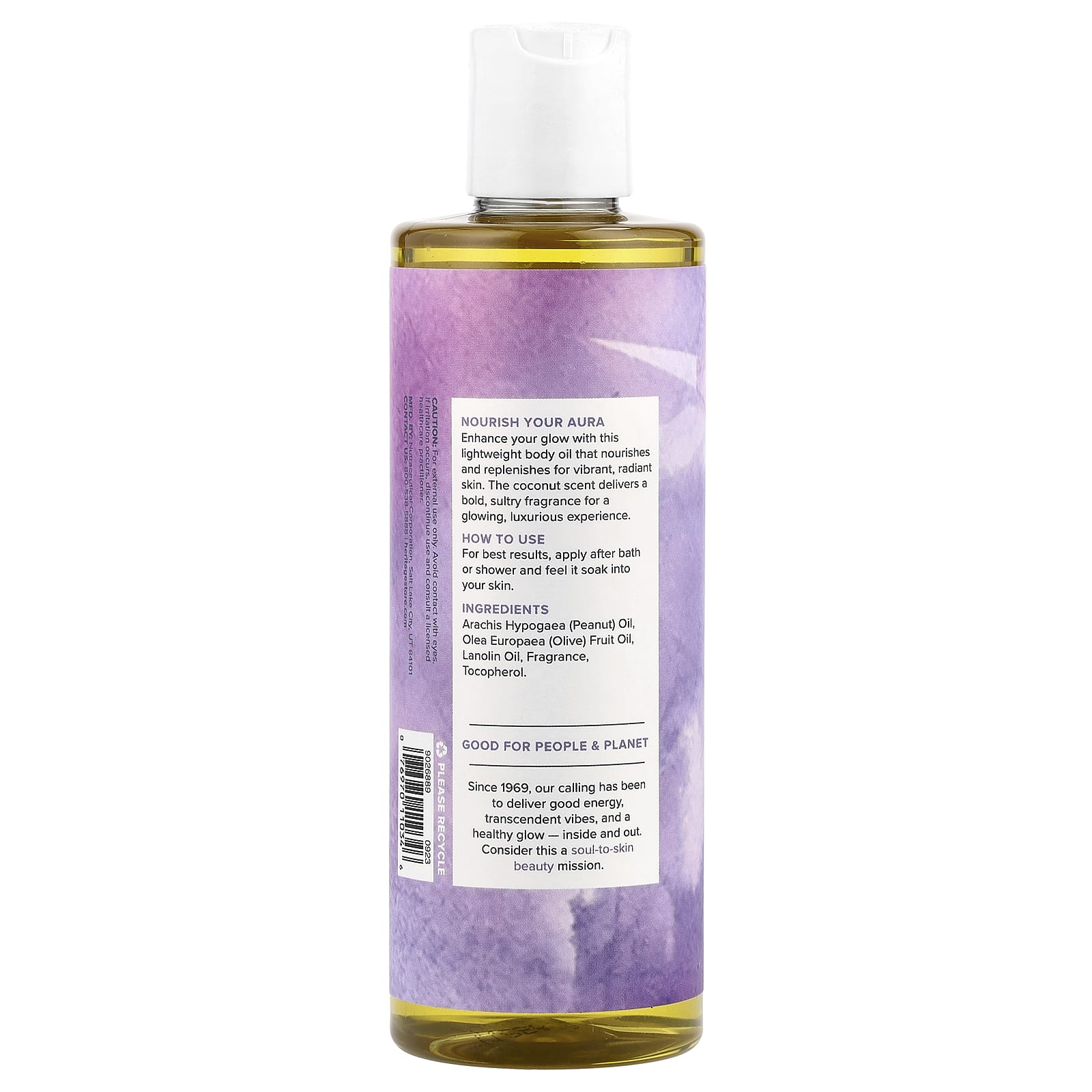Heritage Store Aura Glow Coconut Body Oil 8 fl oz (237 ml) - Image 2