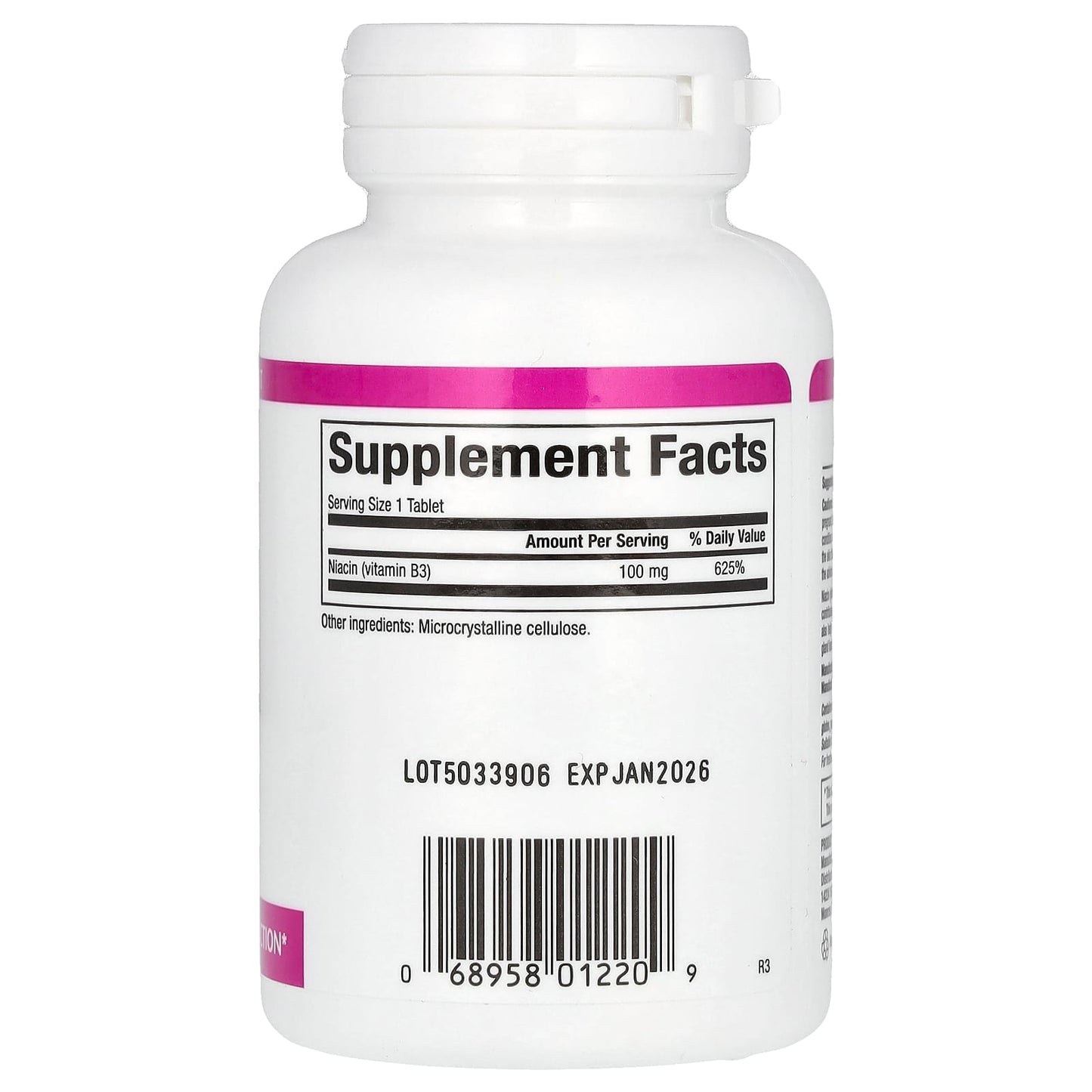 Natural Factors, Niacin, 100 mg, 90 Tablets - Image 2