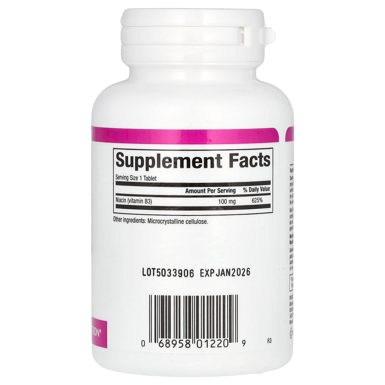 Natural Factors, Niacin, 100 mg, 90 Tablets - Image 2