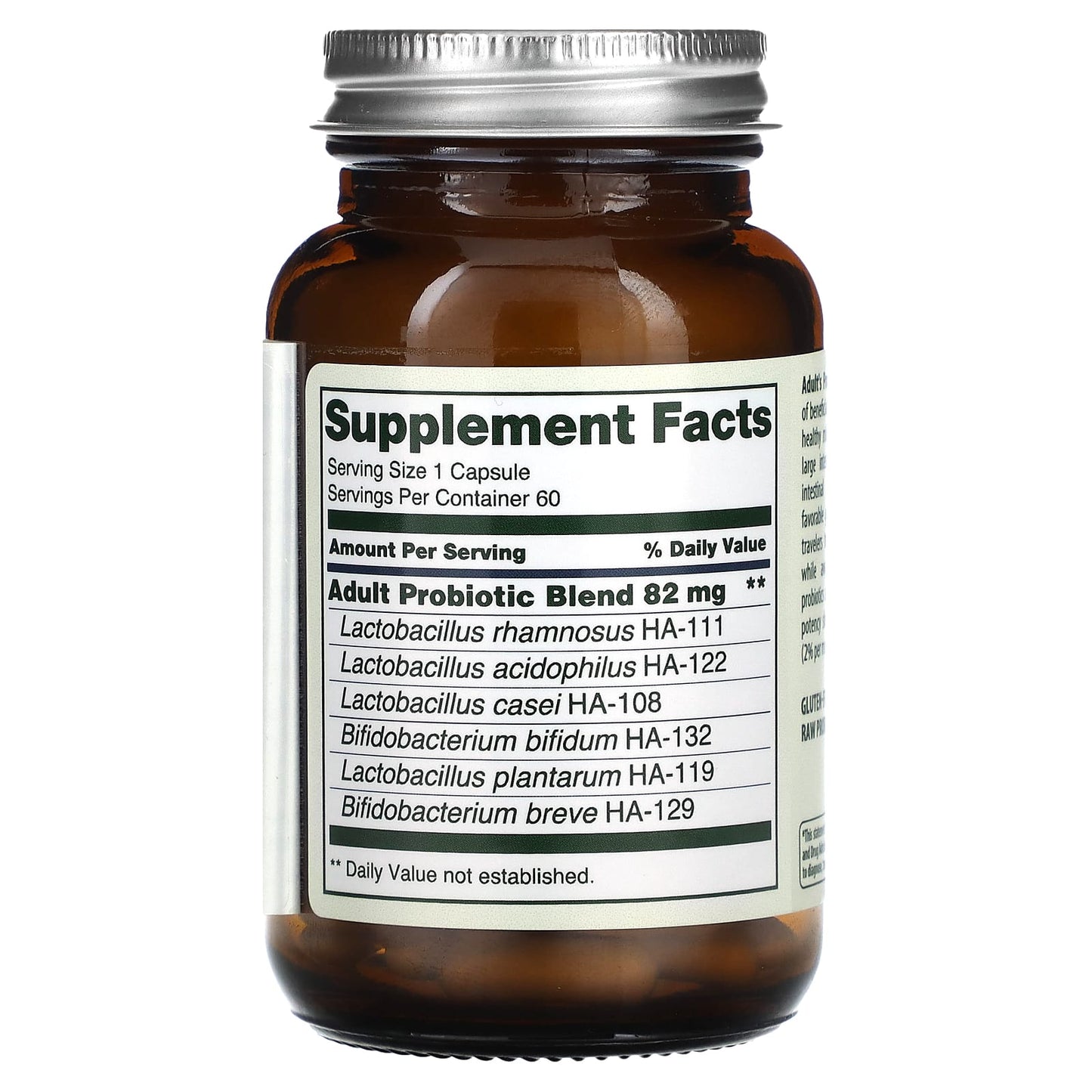 Adult's Probiotic by Flora - 17 Billion Cells, Gluten Free, 60 Capsules - Image 2