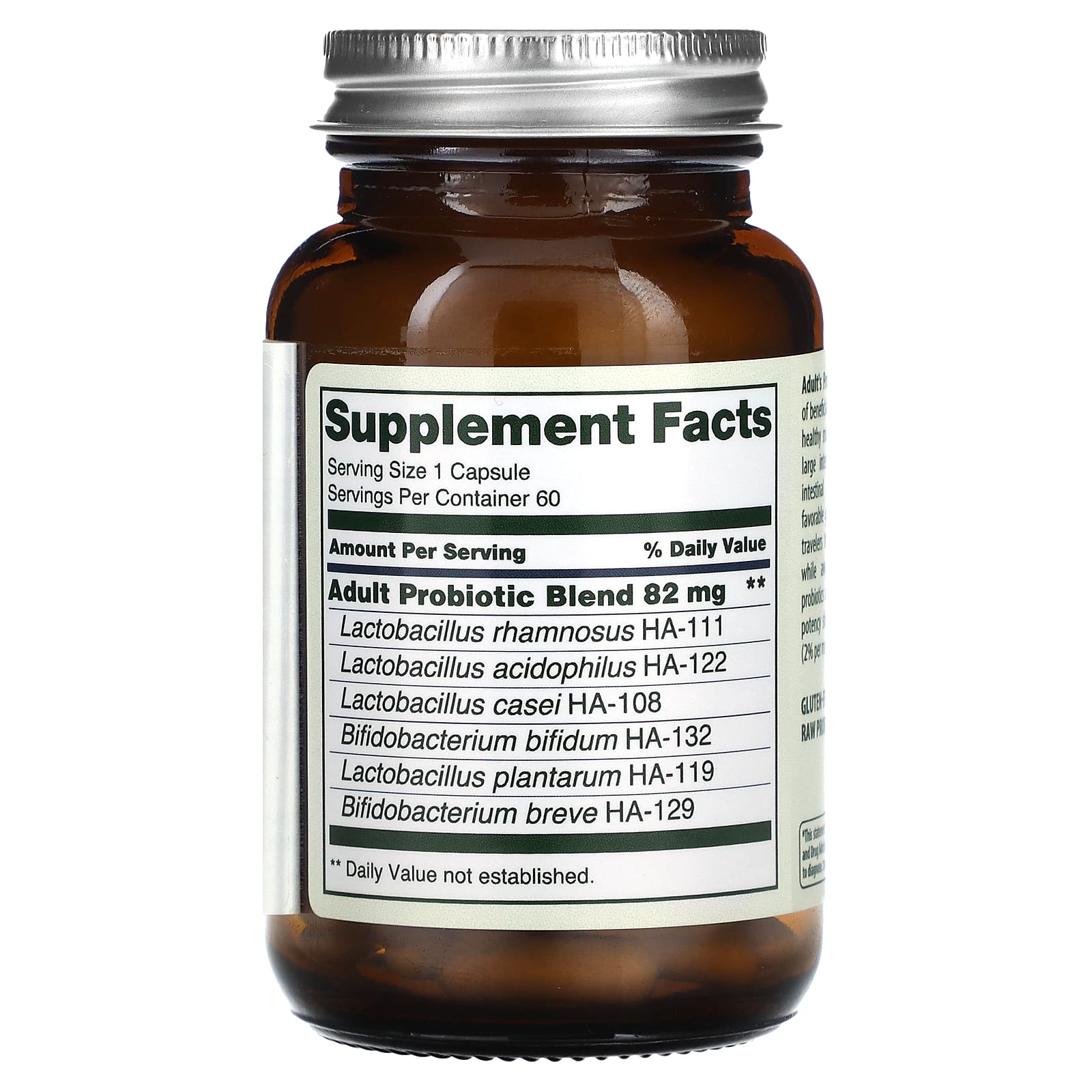 Adult's Probiotic by Flora - 17 Billion Cells, Gluten Free, 60 Capsules - Image 2