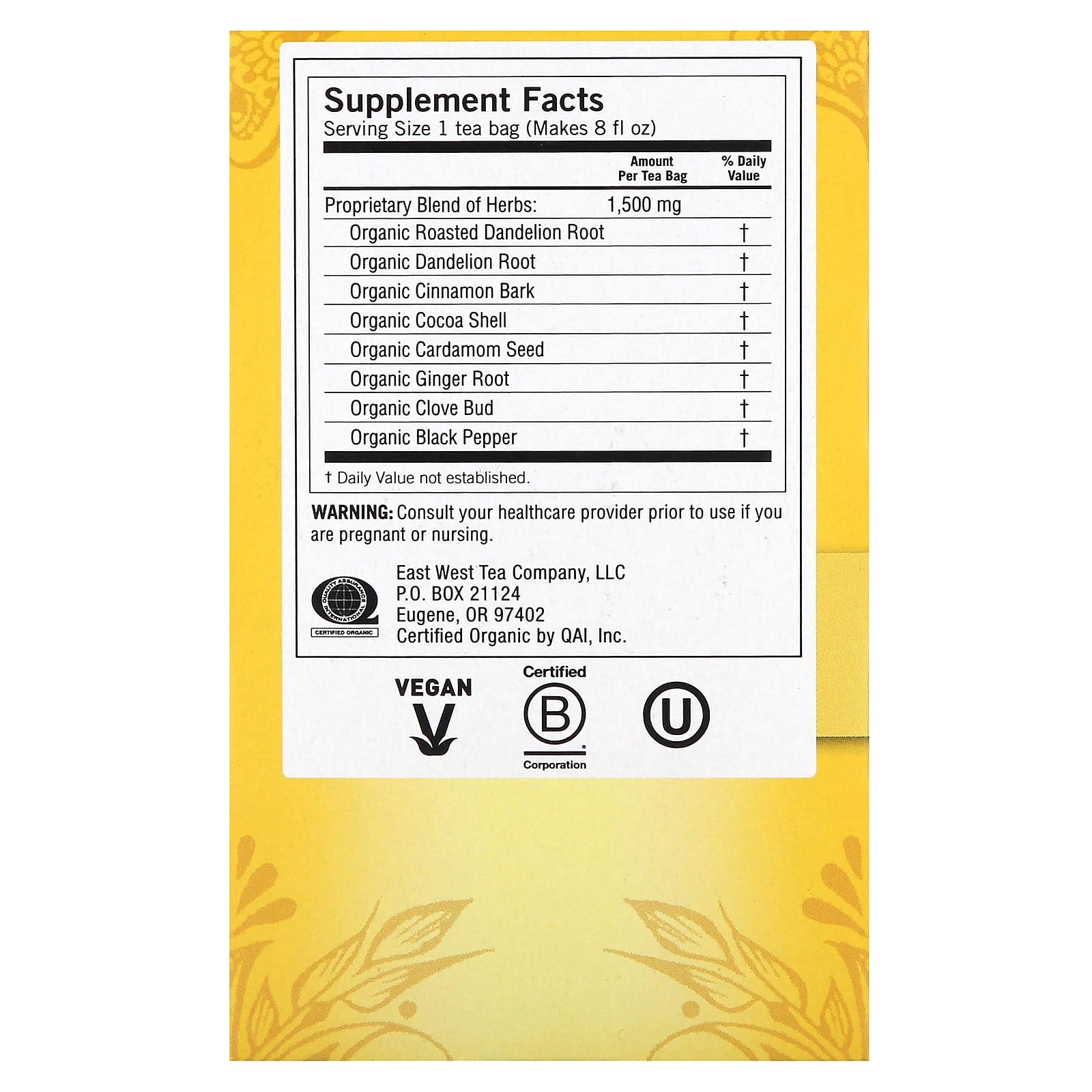 Yogi Tea, Detox, Roasted Dandelion Spice, Caffeine Free, 16 Tea Bags, 0.85 oz (24 g)