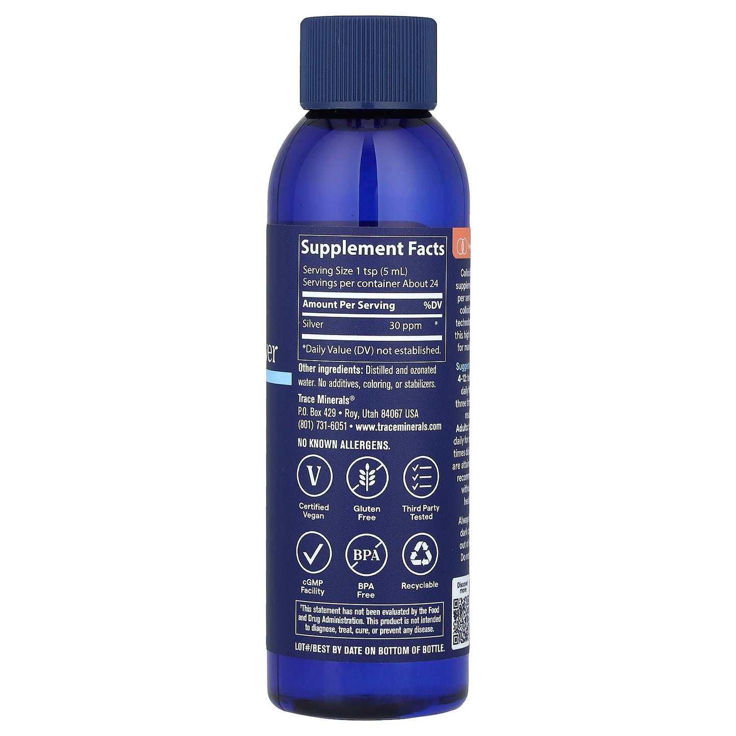 Trace, Colloidal Silver, 4 fl oz (118 ml) - Image 2