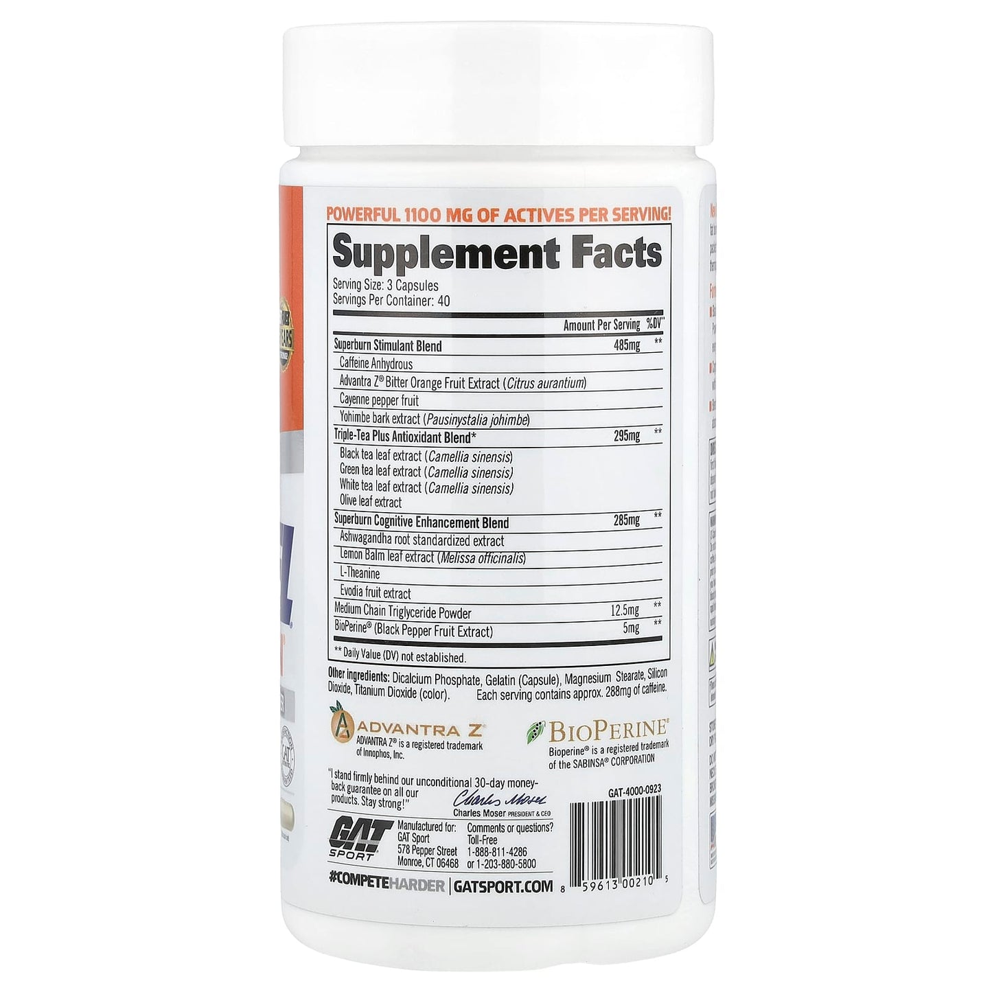 Boost Metabolism with GAT JetFuel Superburn, 120 Oil-Infused Capsules - Image 2