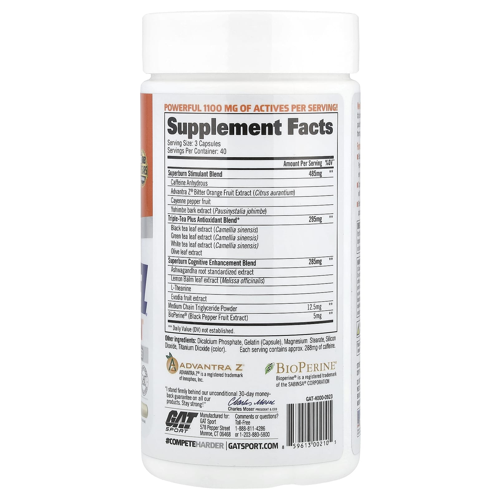 Boost Metabolism with GAT JetFuel Superburn, 120 Oil-Infused Capsules - Image 2