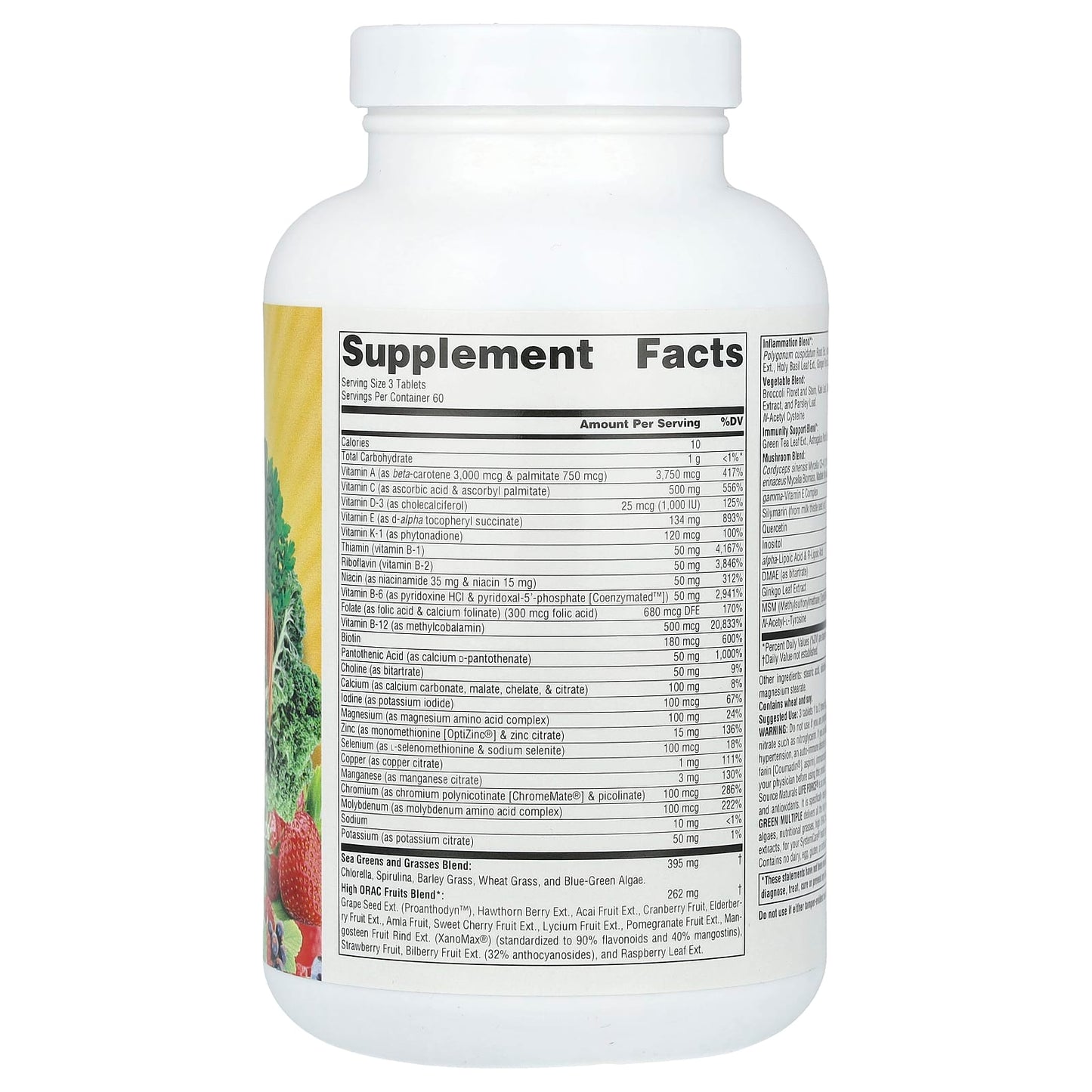 Source Naturals, Life Force®, Green Multiple, 180 Tablets - Image 2