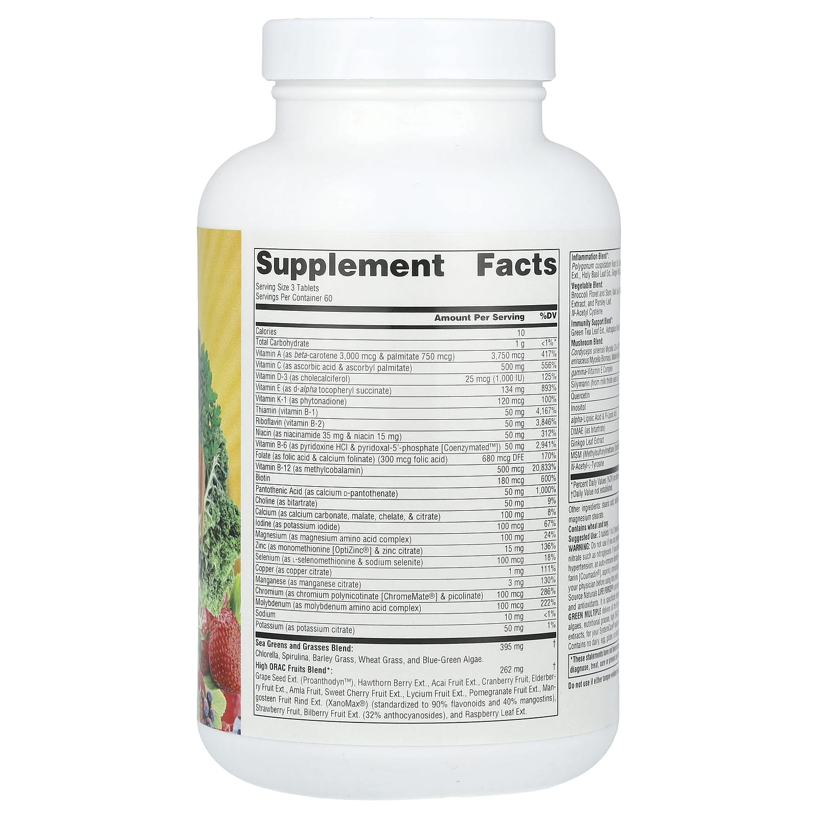 Source Naturals, Life Force®, Green Multiple, 180 Tablets - Image 2