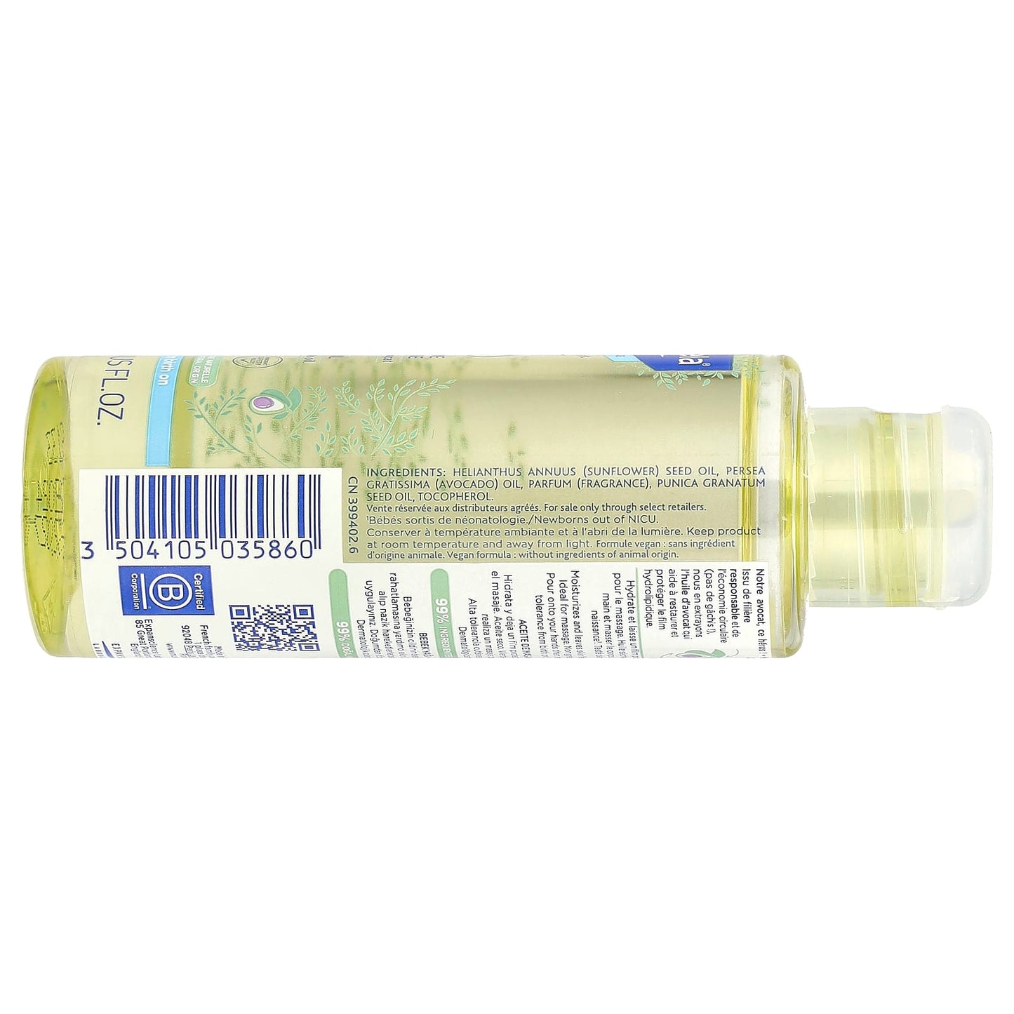 Mustela, Baby Oil with Avocado Oil, 3.38 fl oz (100 ml) - Image 2